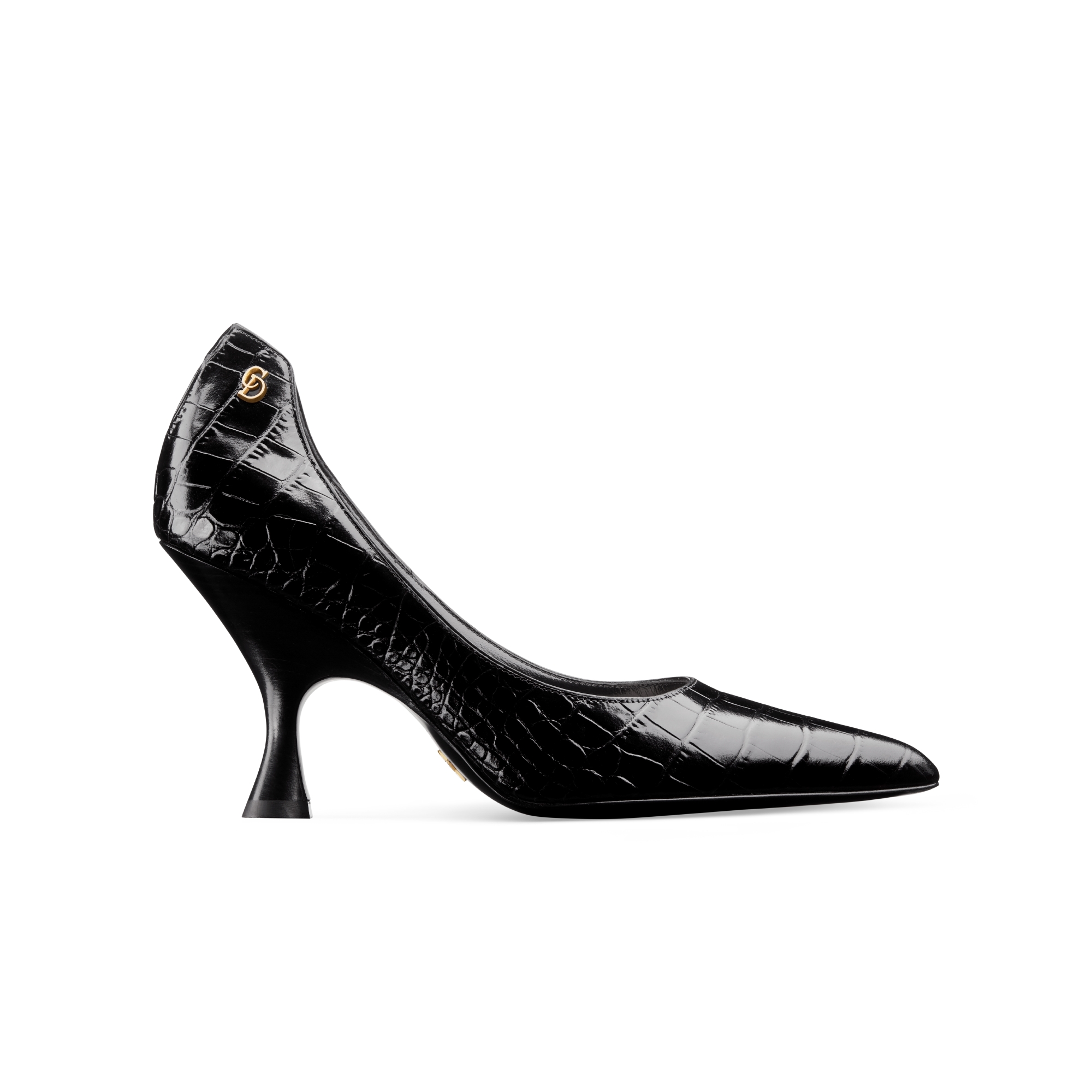 Dior Century Pump Black Calfskin Printed with Crocodile