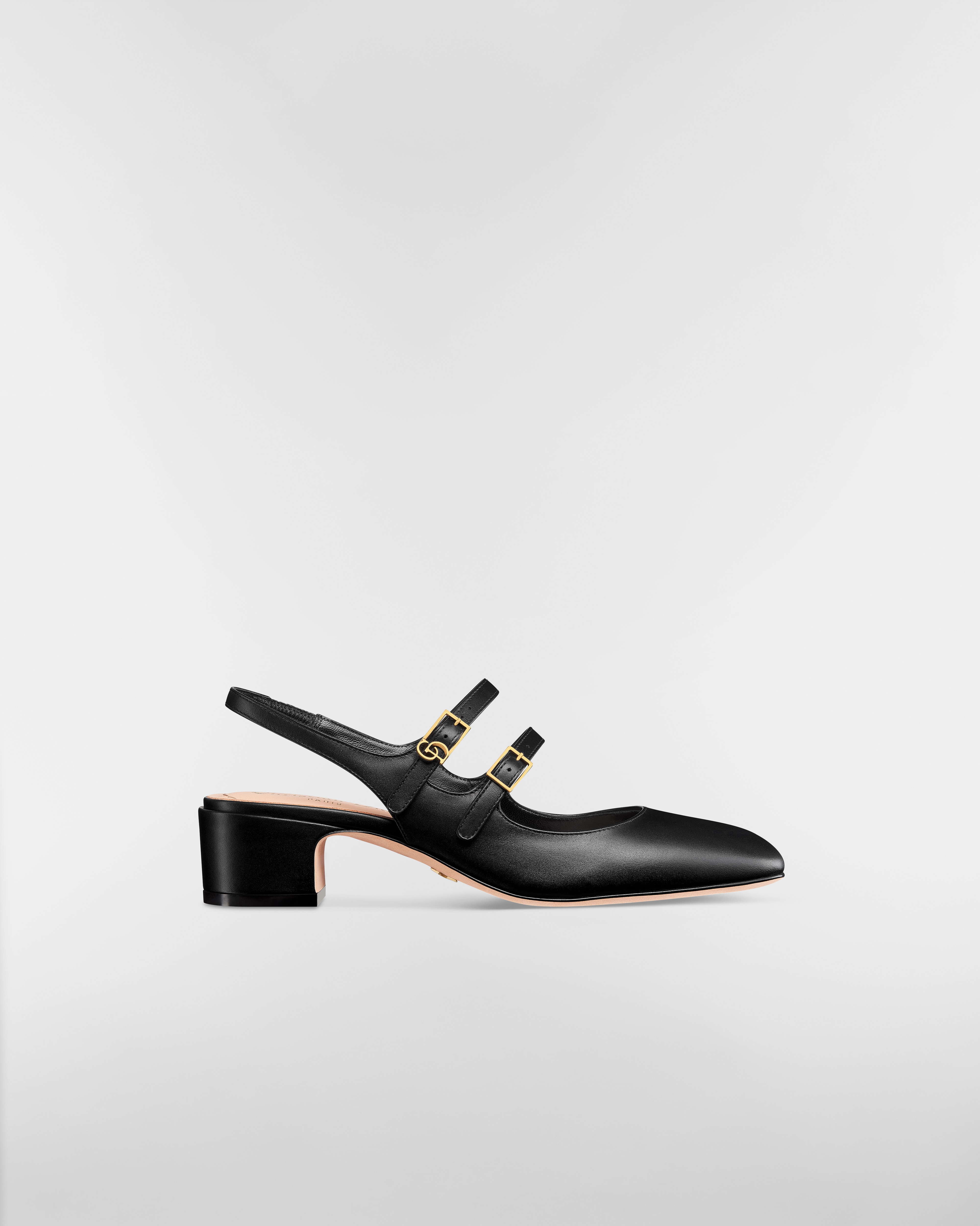 Escarpin slingback Dior Chérie Cuir de veau souple noir E02
