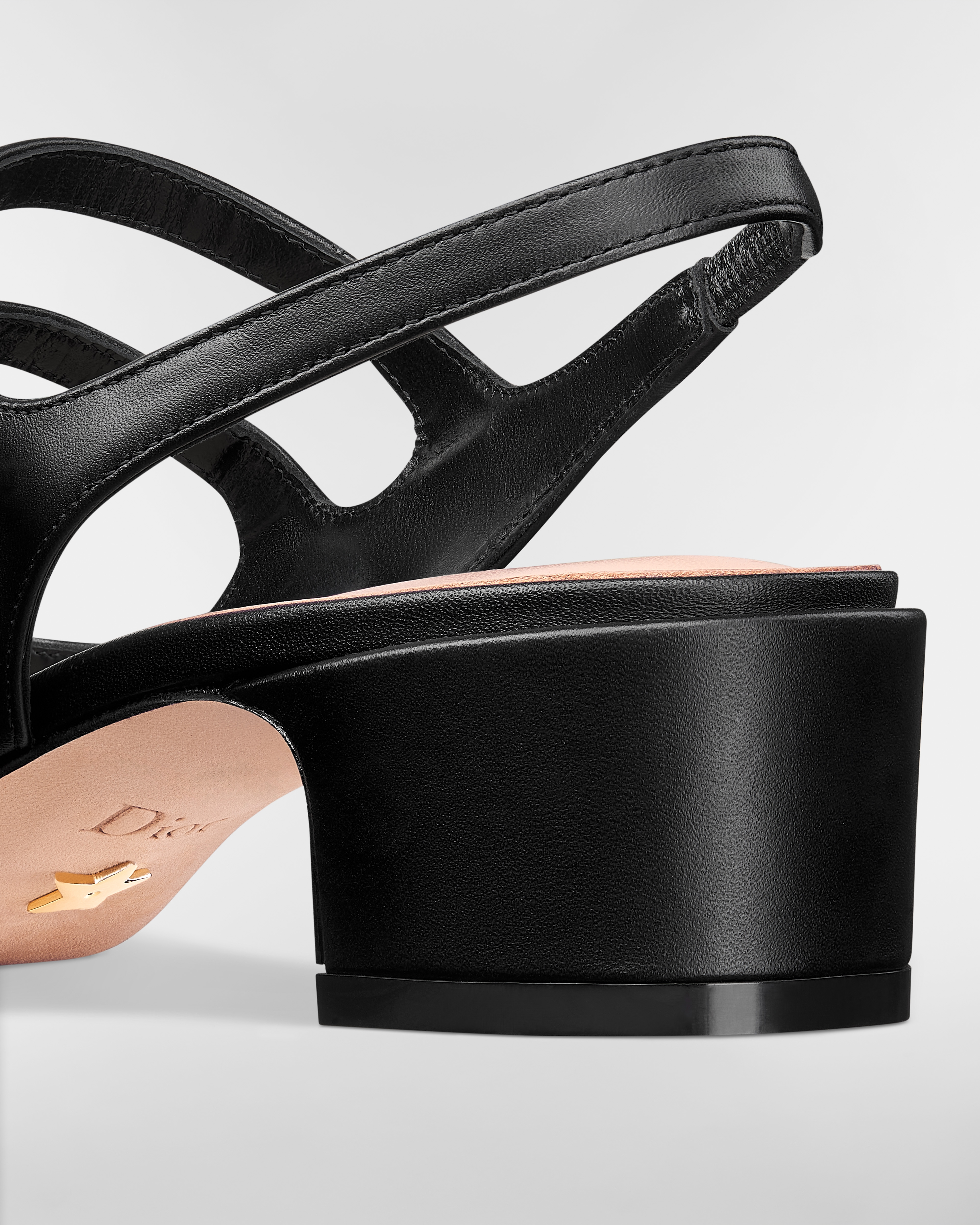 Dior Chérie-slingback pump Soepel zwart kalfsleer E09