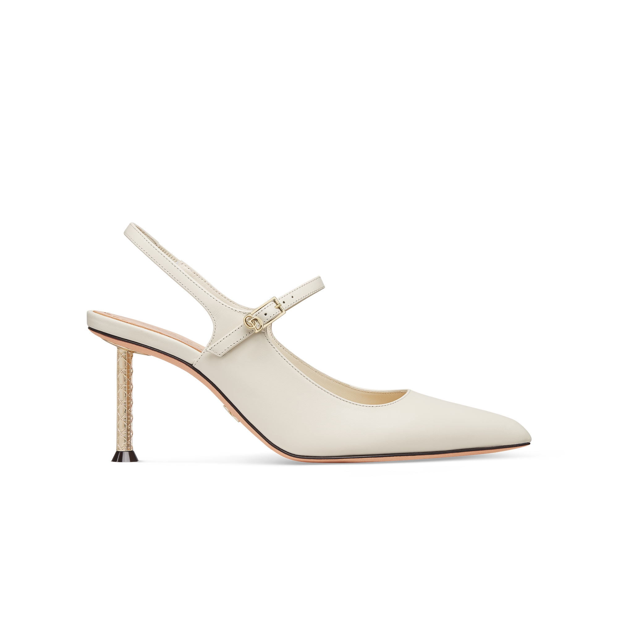Dior Icon Slingback Pump White Supple Calfskin E02