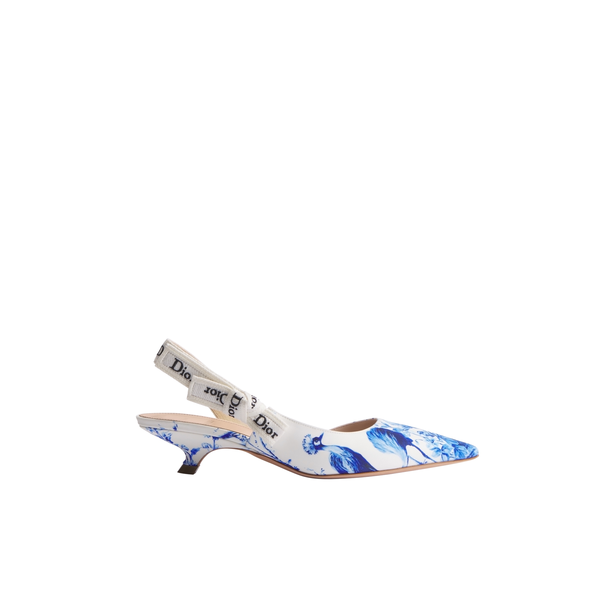 Dioriviera J'Adior Slingback Pump White and Blue Toile de Jouy