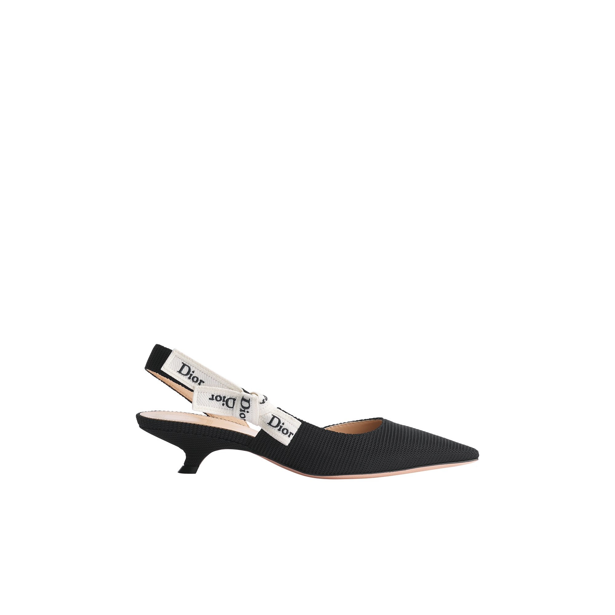 J'Adior Slingback Pump Black Embroidered Technical Fabric | DIOR
