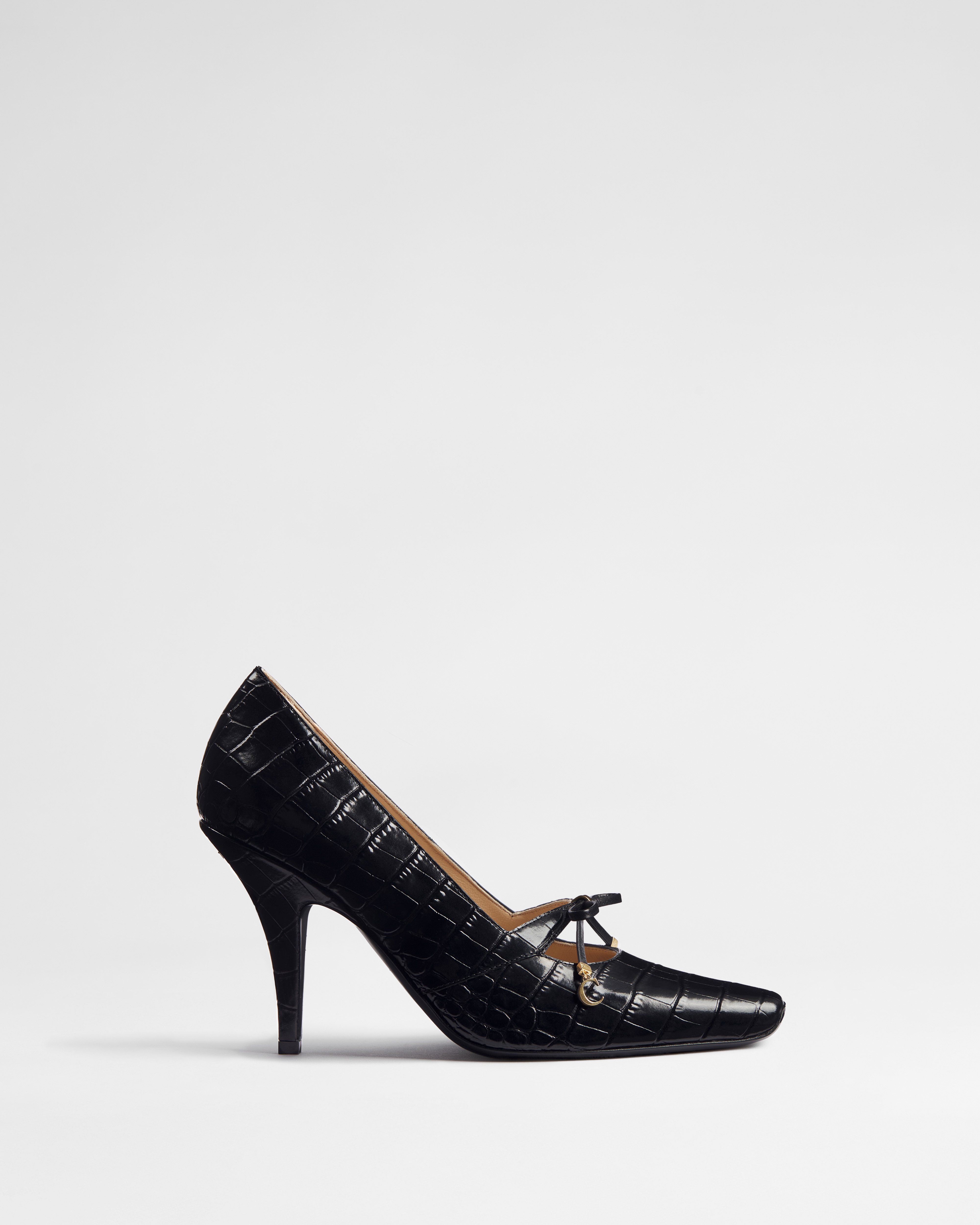 Dior Muse Pump Black Crocodile Printed Calfskin E02