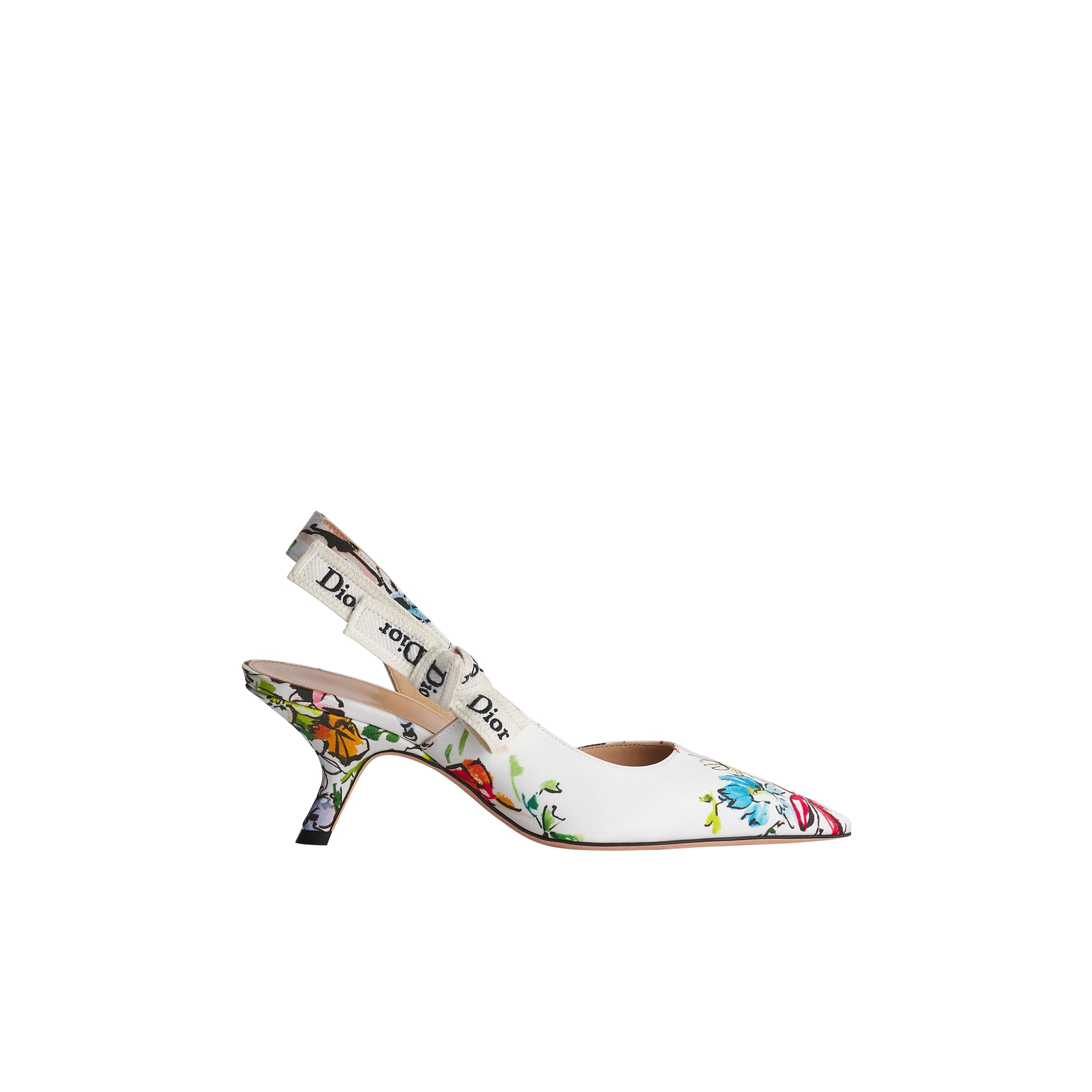 Dioriviera J'Adior Slingback Pump White Technical Twill with