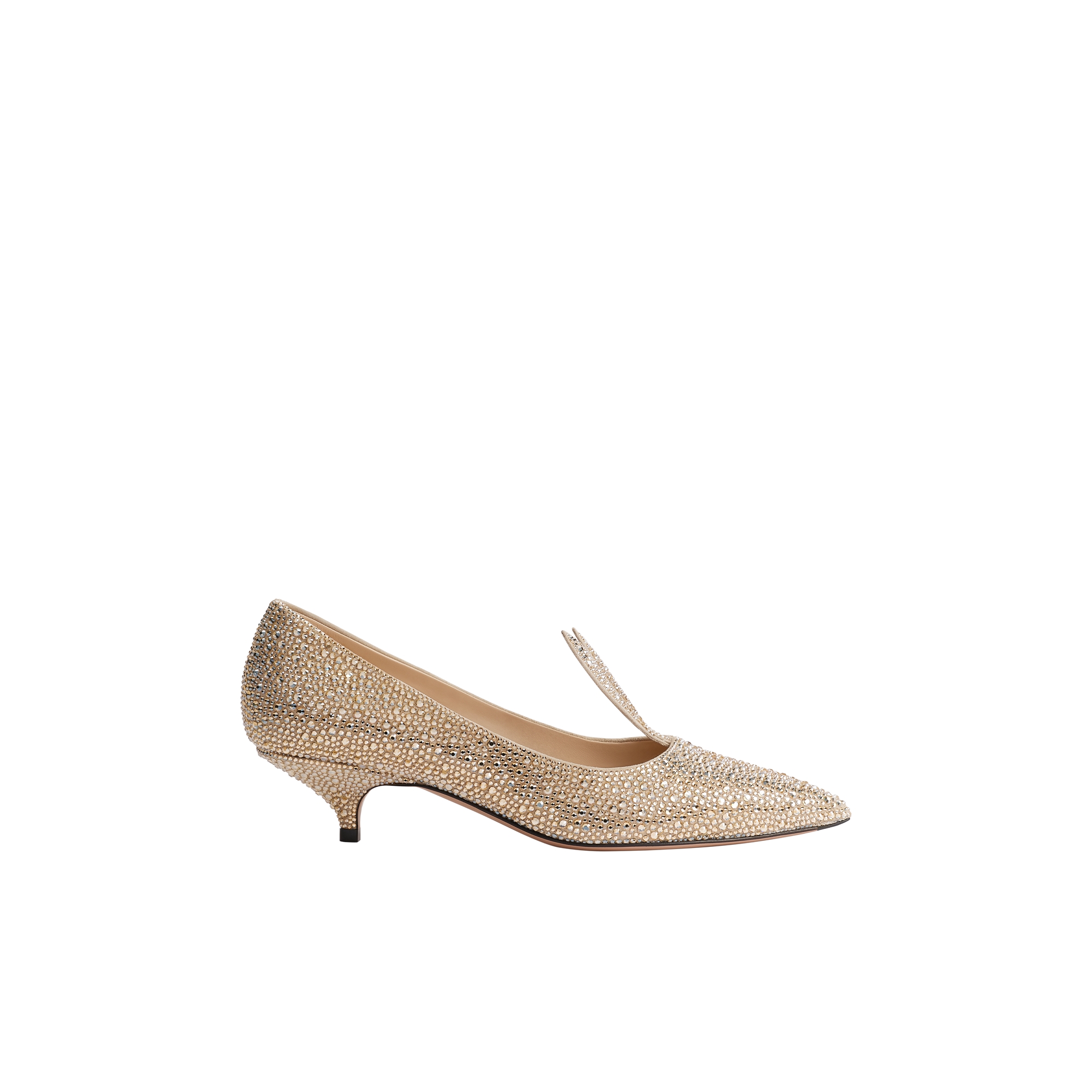  Suede Goatskin and Gold-Tone Strass