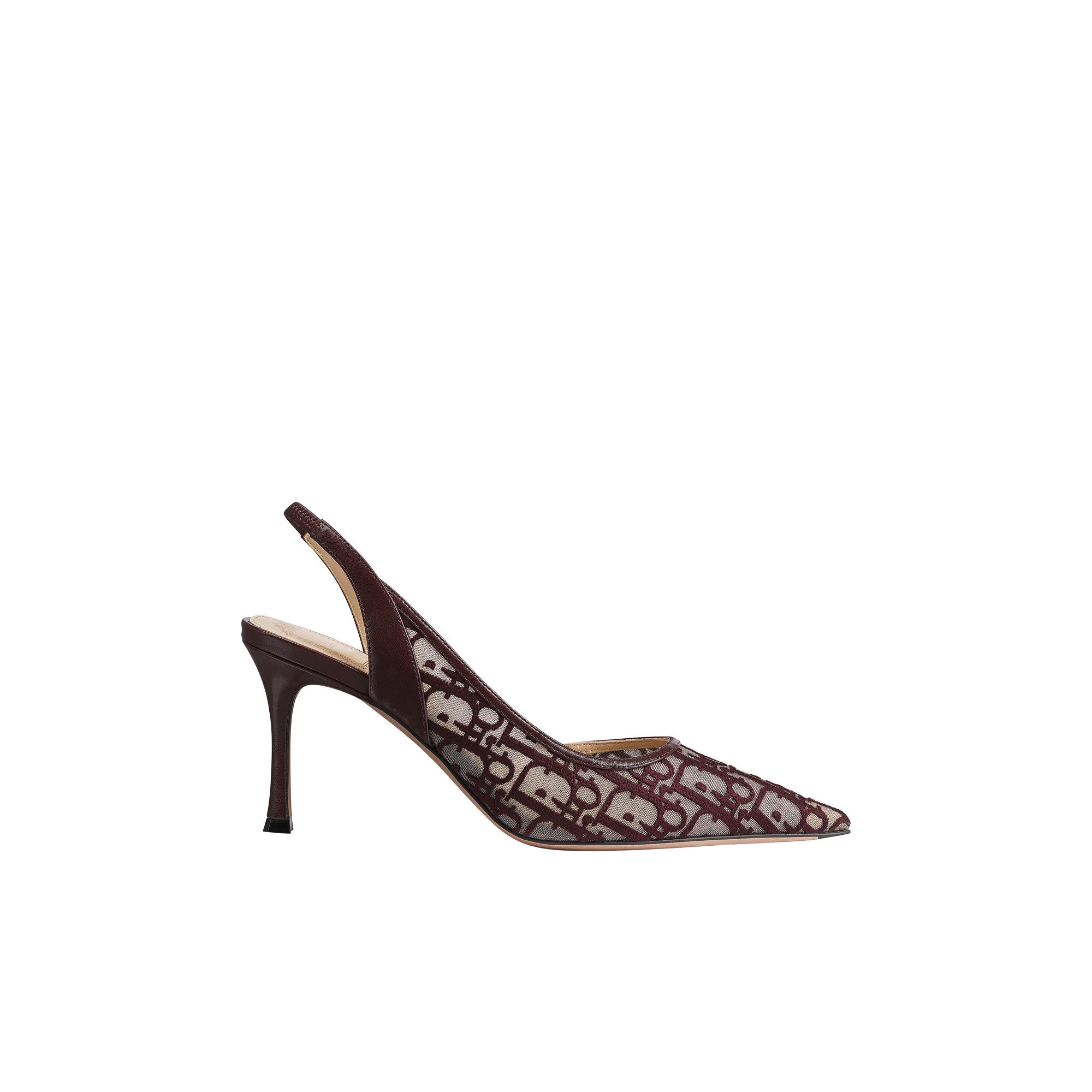 Burgundy Dior Oblique Embroidered Mesh