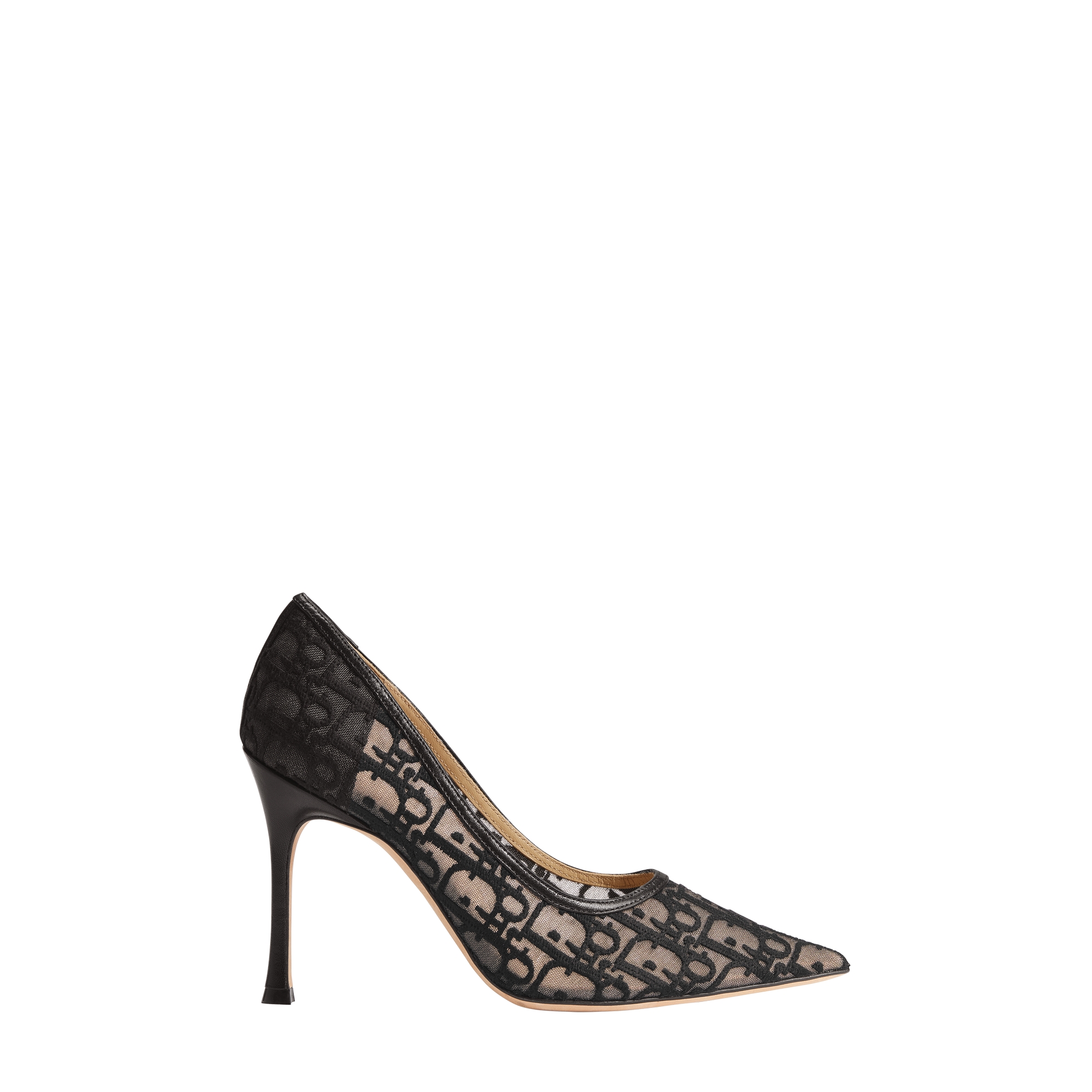 Adiorable Pump Black Dior Oblique Embroidered Mesh | DIOR US