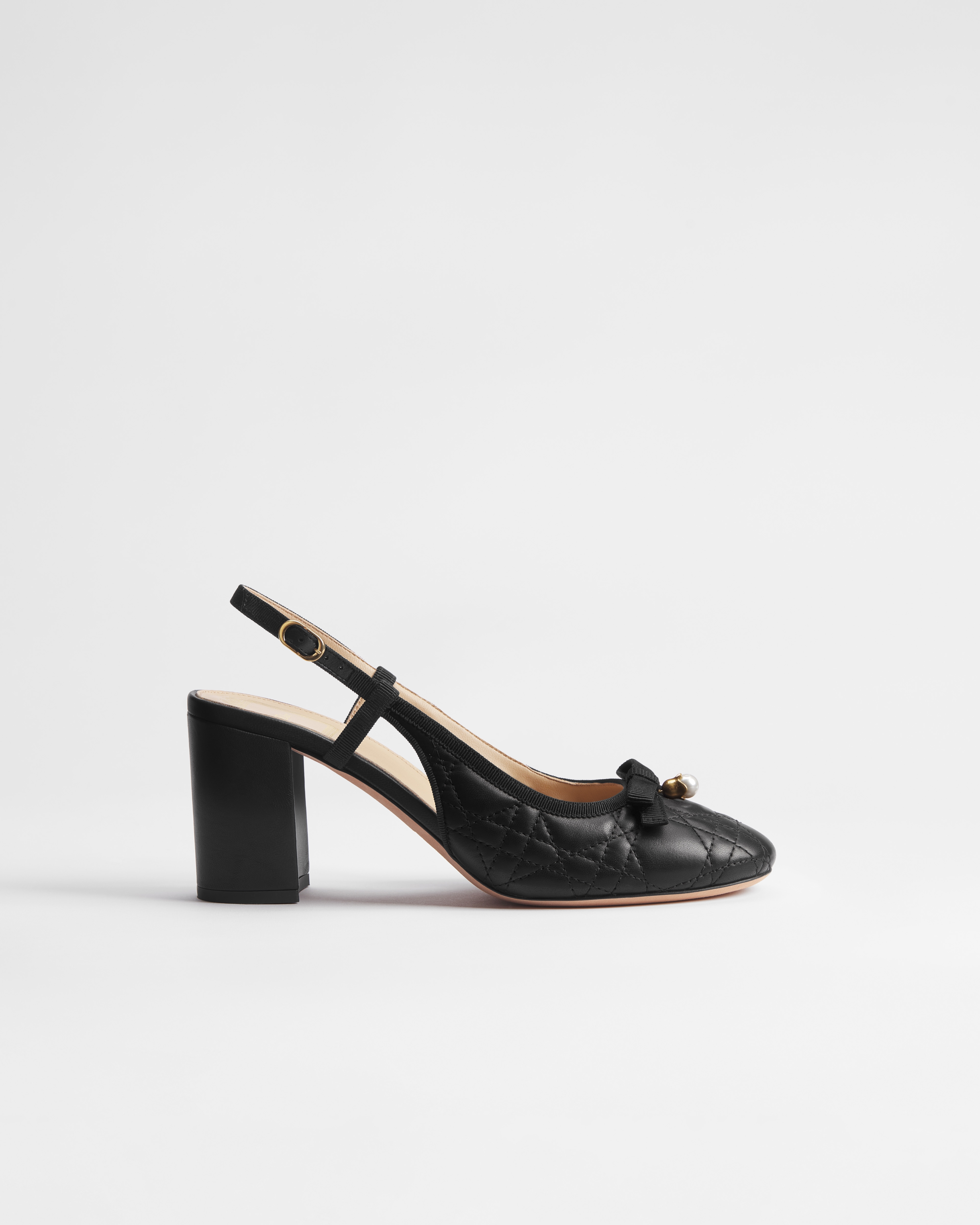 Dior Ballet Slingback Pump Black Quilted Cannage Lambskin E02
