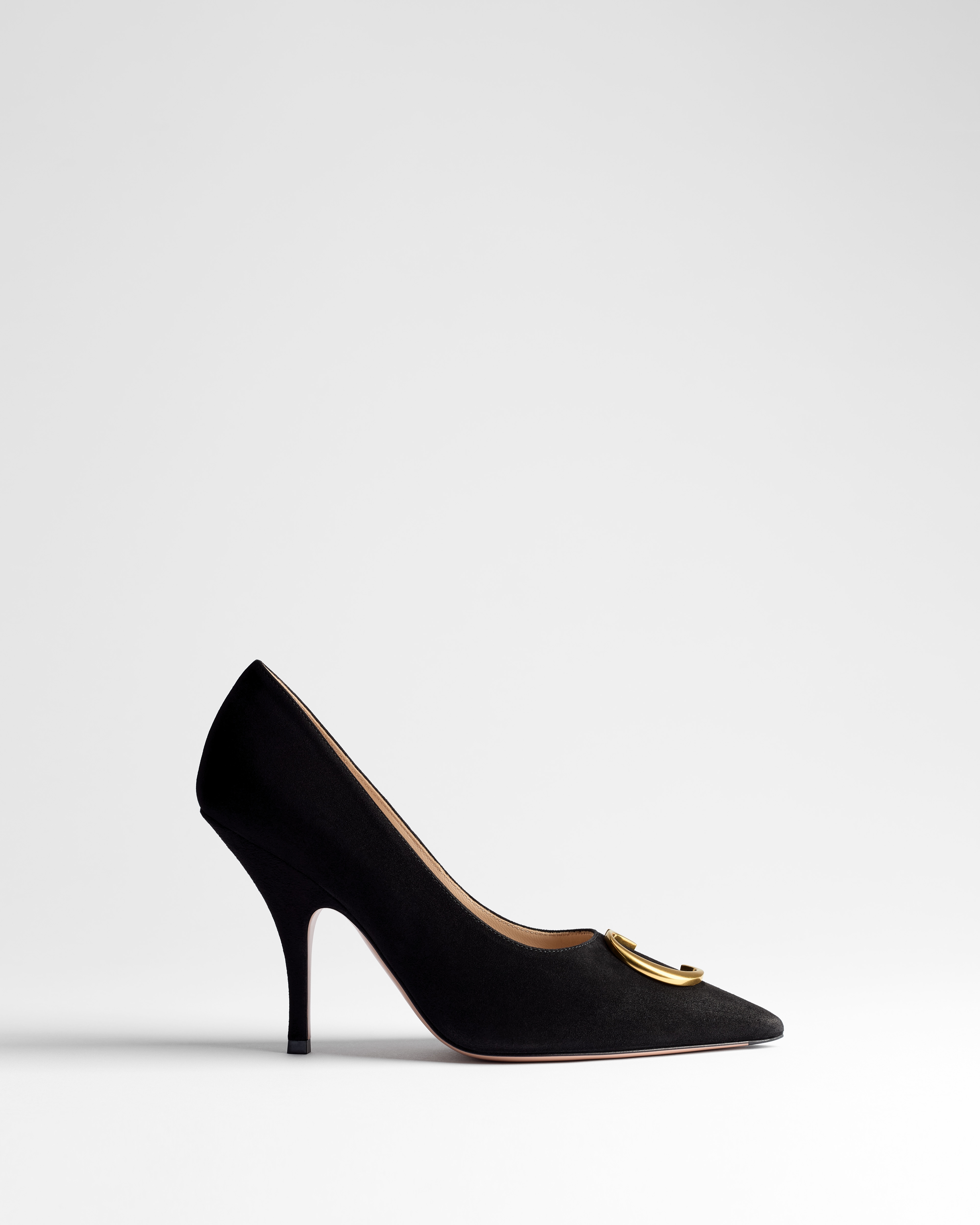 Escarpin Dior Initials Chèvre velours noir E02