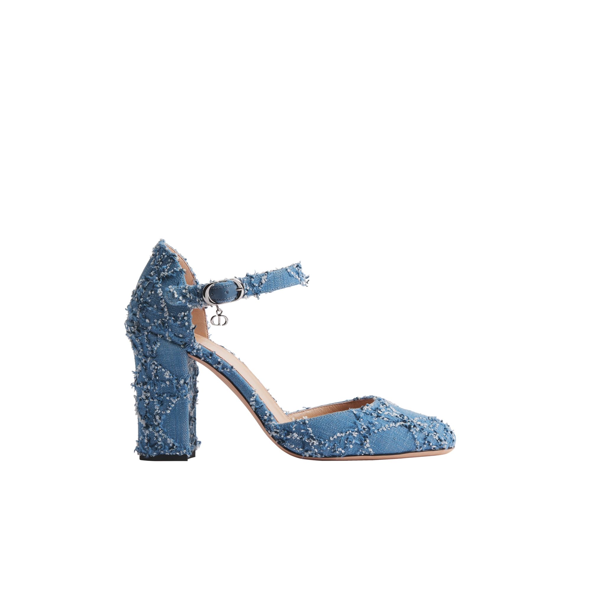 Dior Day Pump Blue and White Cannage Cotton Bouclé | DIOR