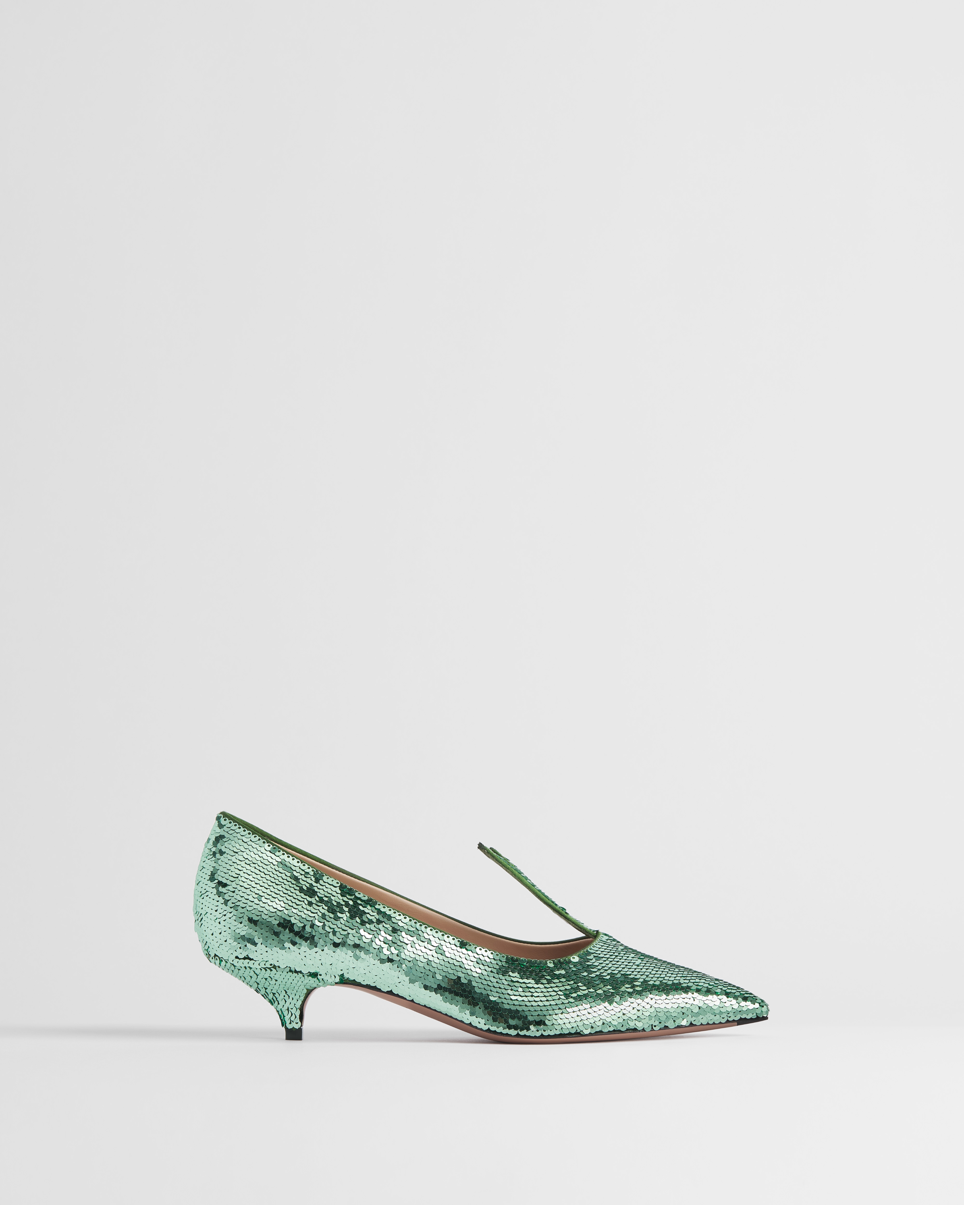 Dior Whisper Pump Satin Embroidered with Green Sequins E02
