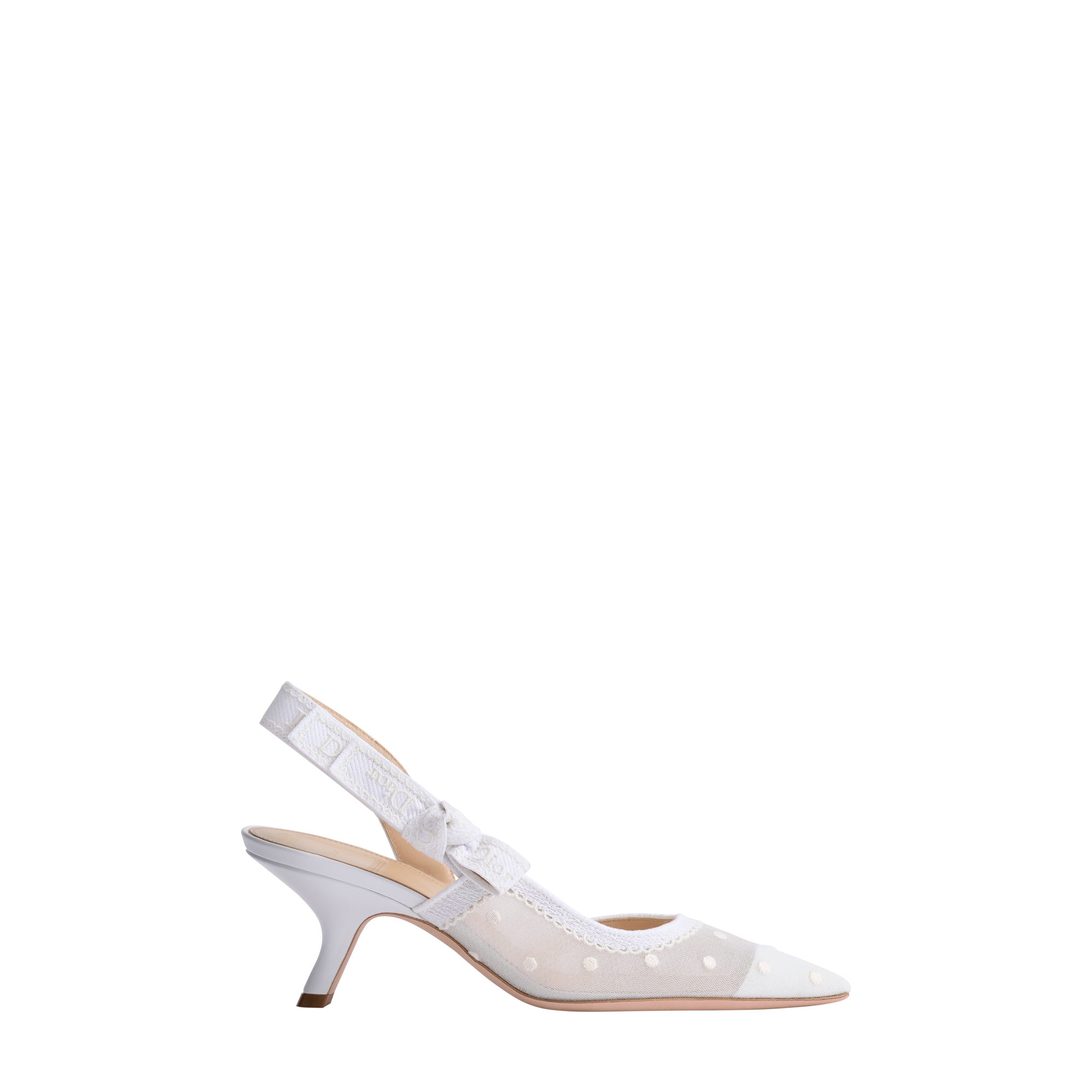  White Embroidered Tulle and Plumetis