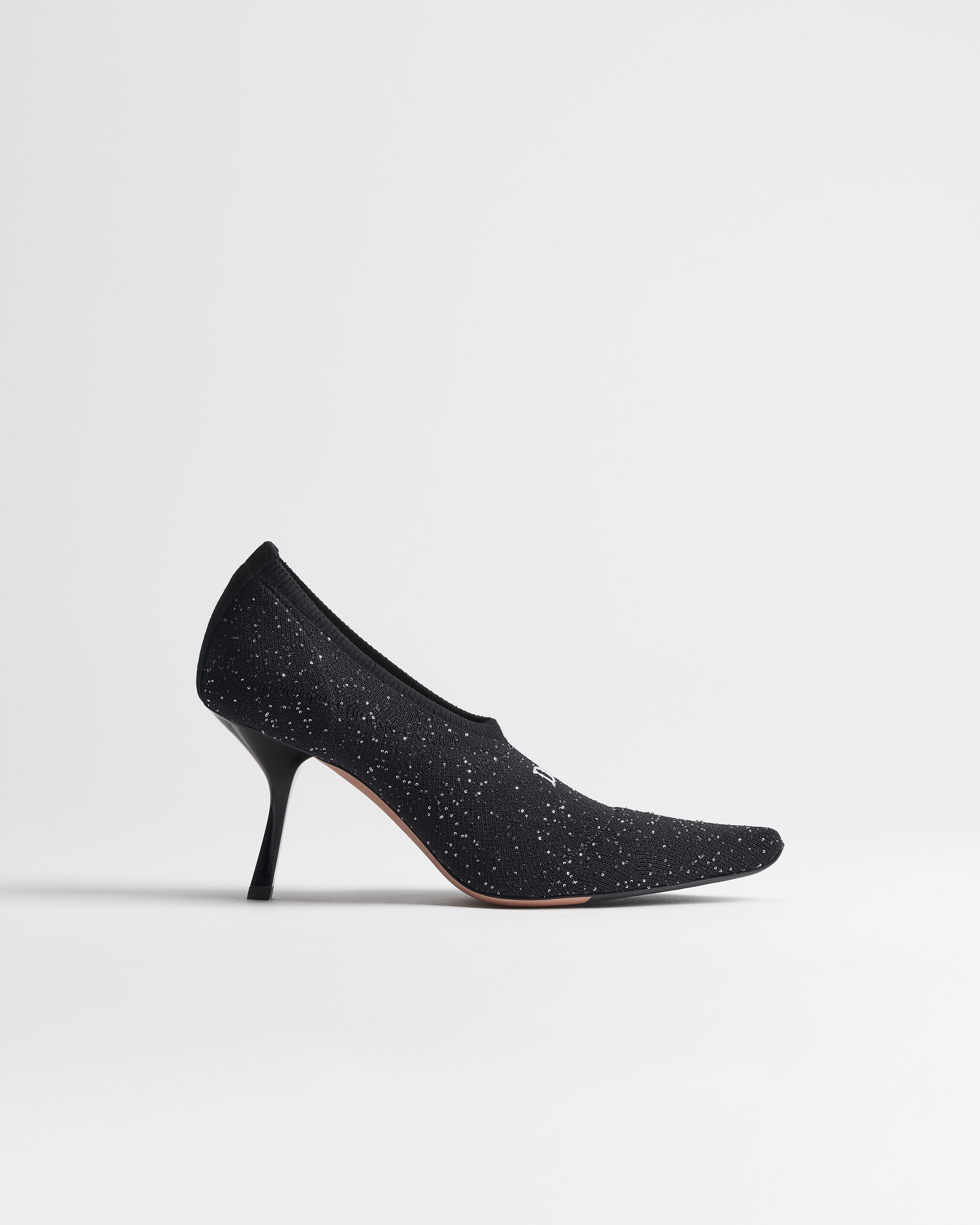 Dior Knit Pump Black Knit Embroidered with Sequins E02