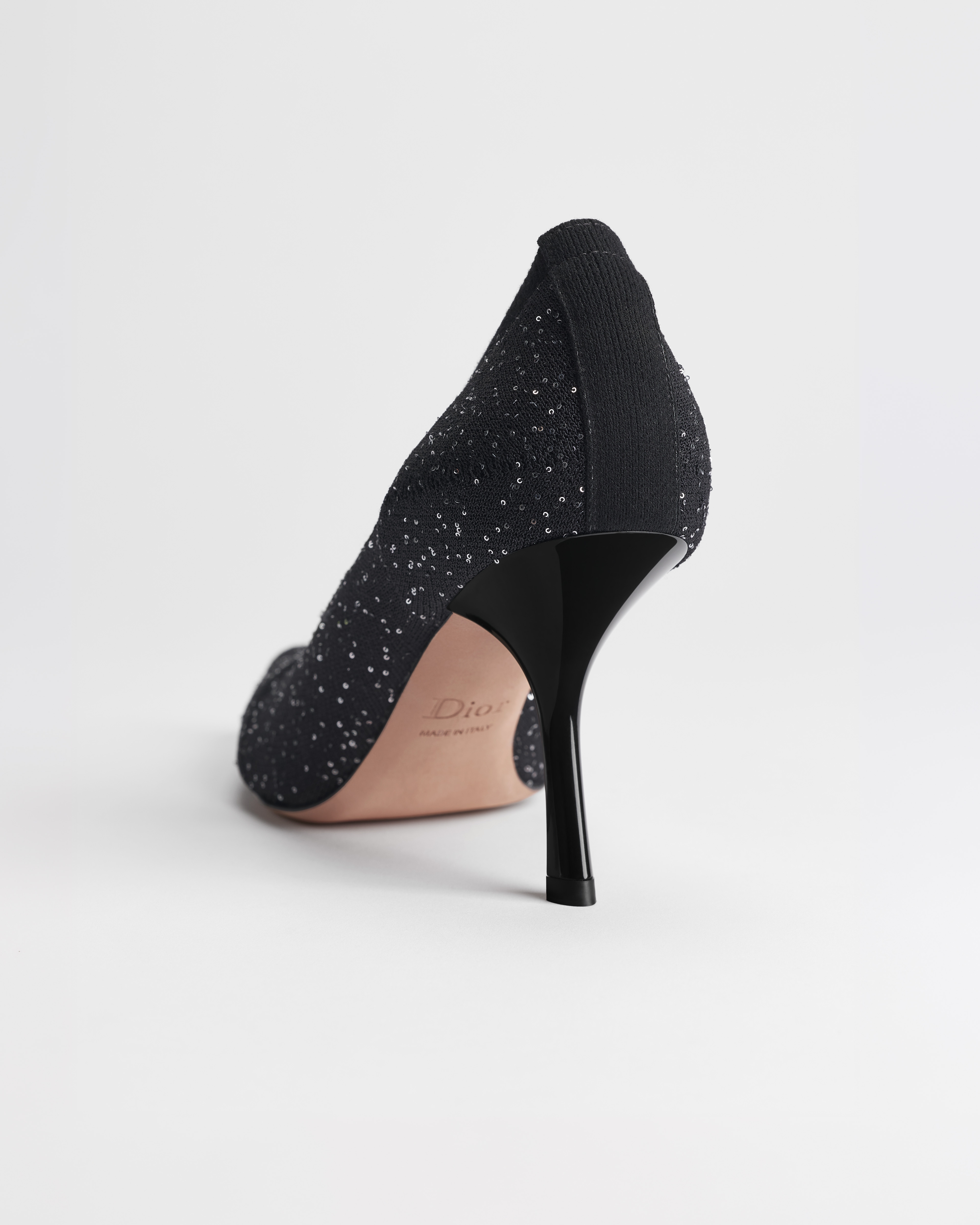 Dior Knit Pump Black Knit Embroidered with Sequins E05
