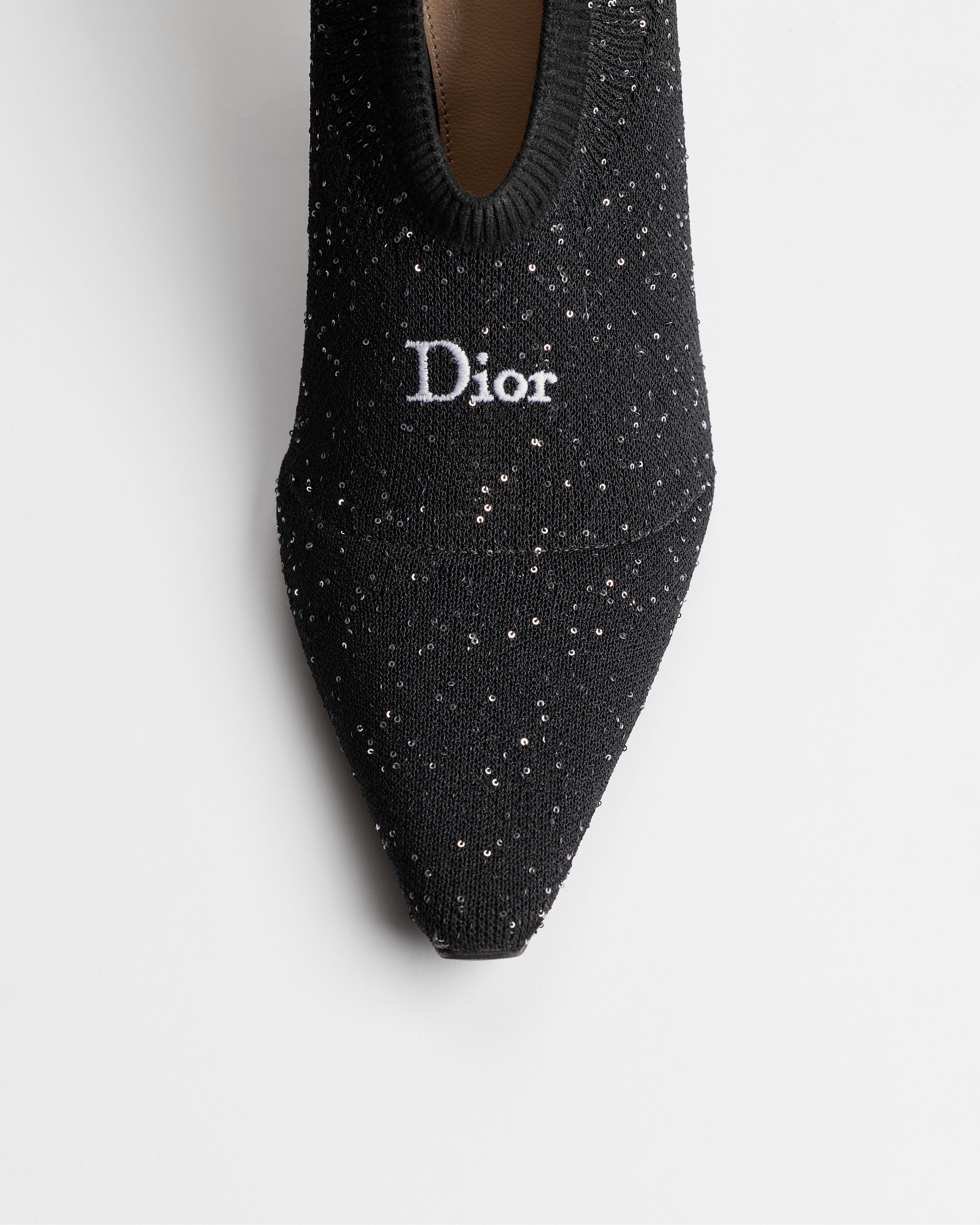 Dior Knit Pump Black Knit Embroidered with Sequins E10