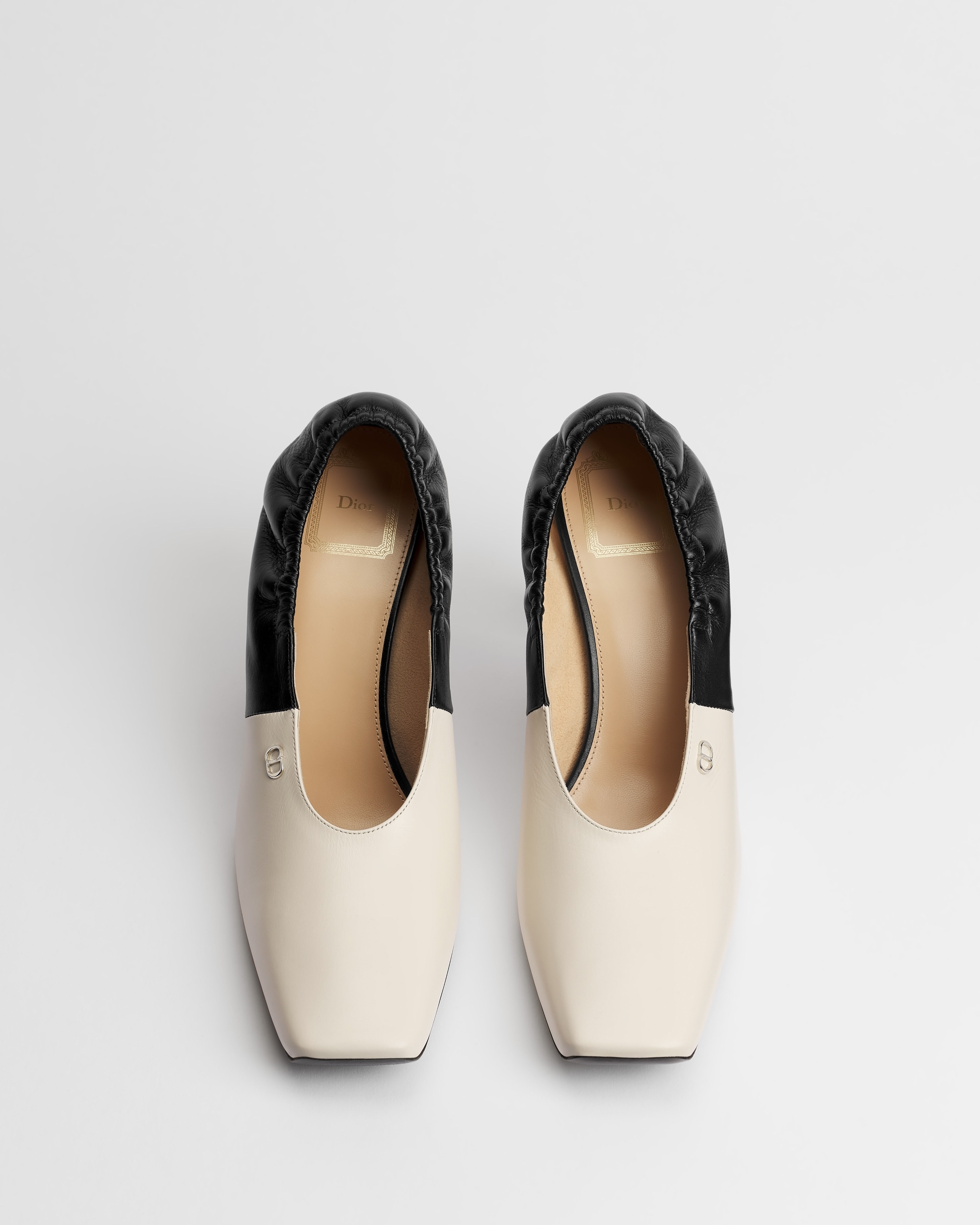 Dior Sunset Pump White and Black Lambskin E06
