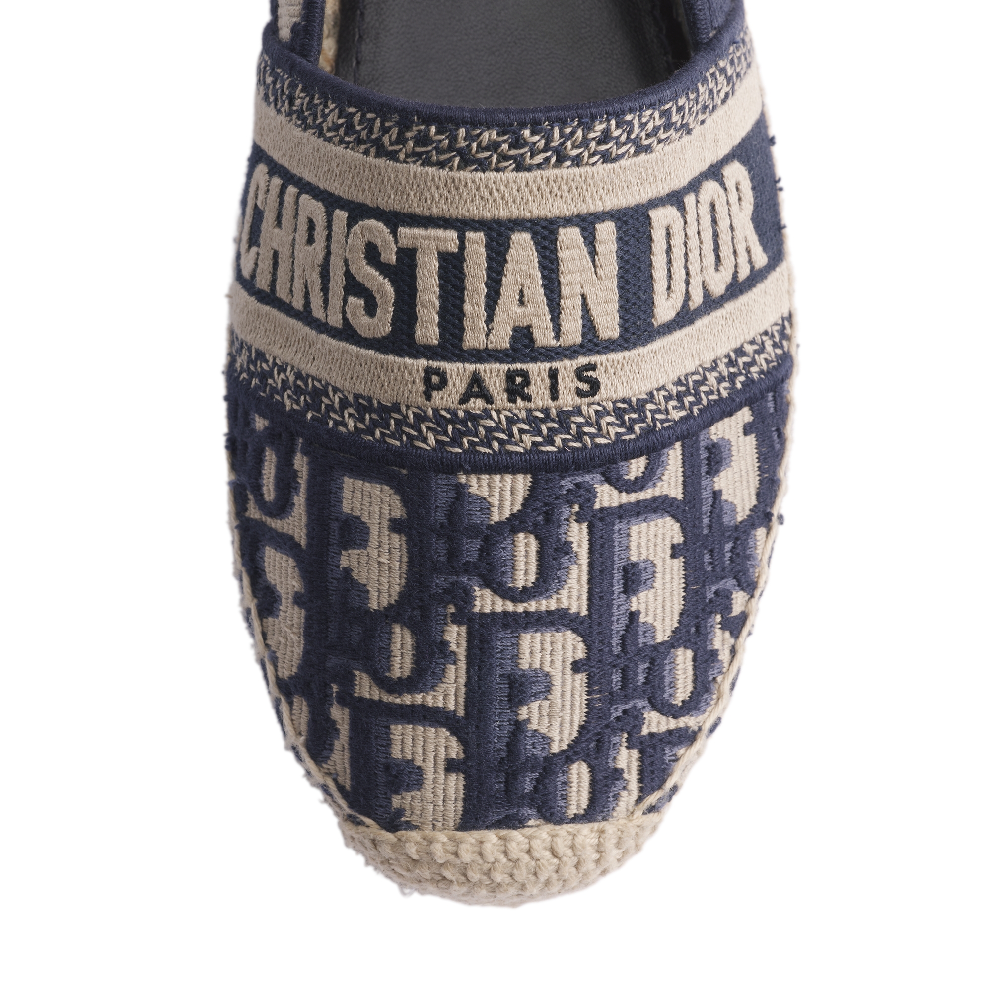 Dior Granville Espadrille Deep Blue Dior Oblique Embroidered Cotton E09