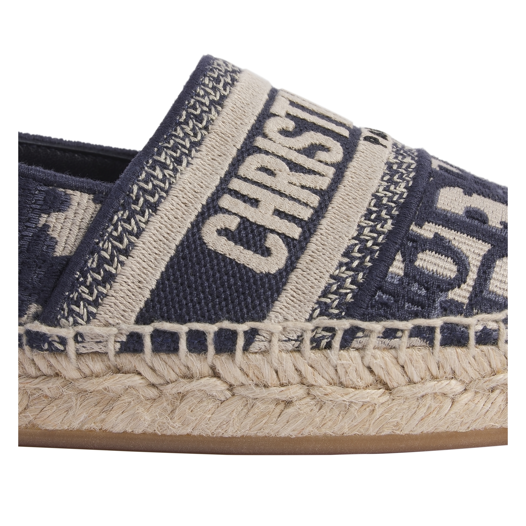 Dior Granville Espadrille Deep Blue Dior Oblique Embroidered Cotton E10