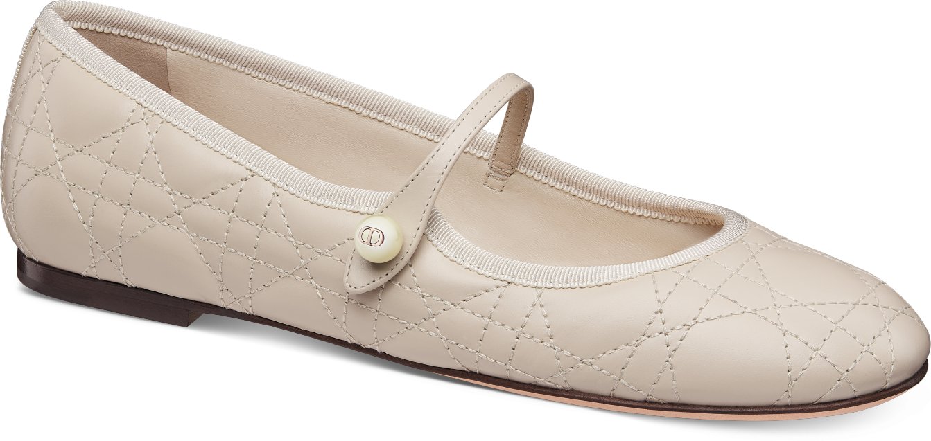 Dior Ballet Flat Three quarter closed view Three quarter closed view