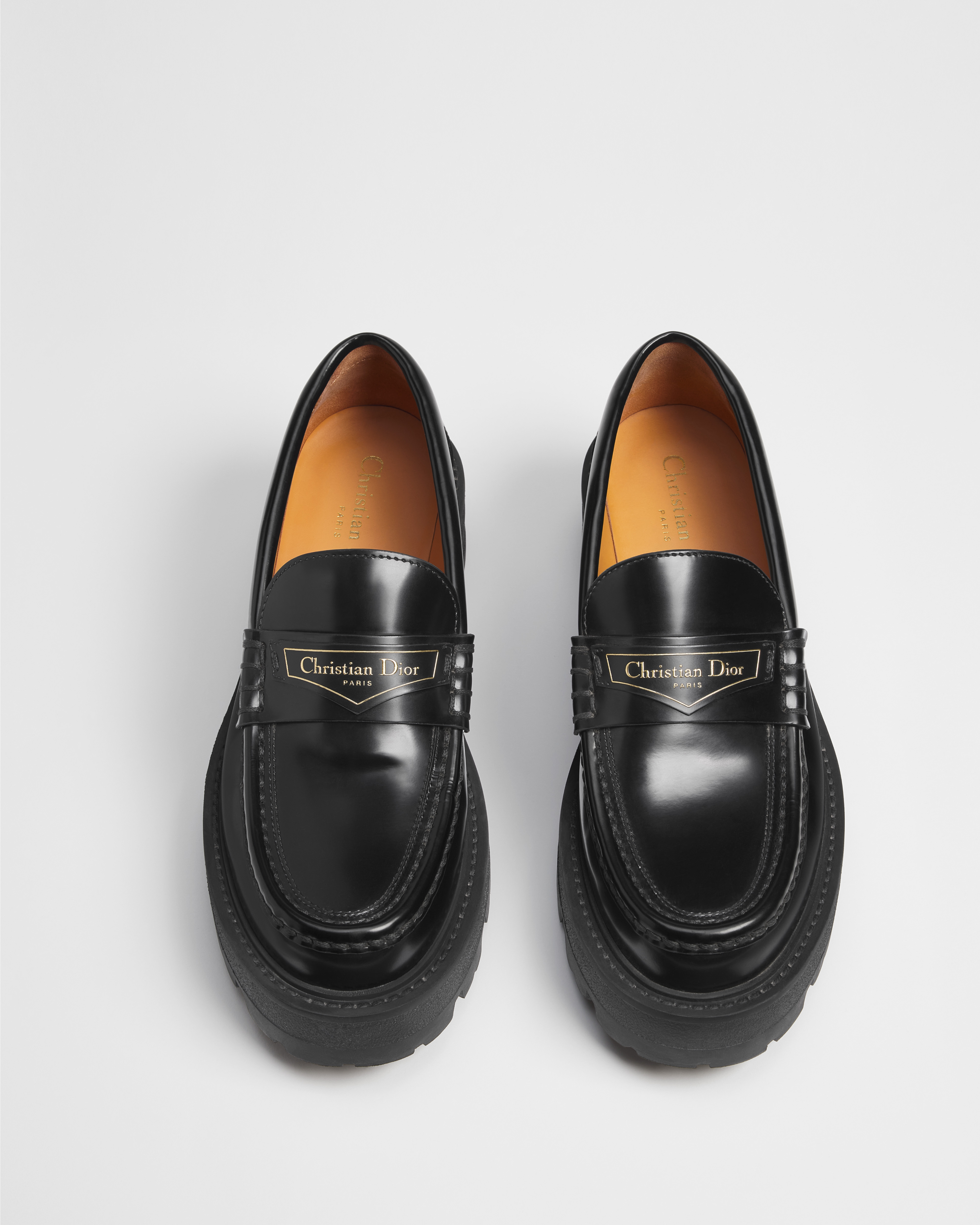 Dior Boy Platform Loafer Black Brushed Calfskin E06
