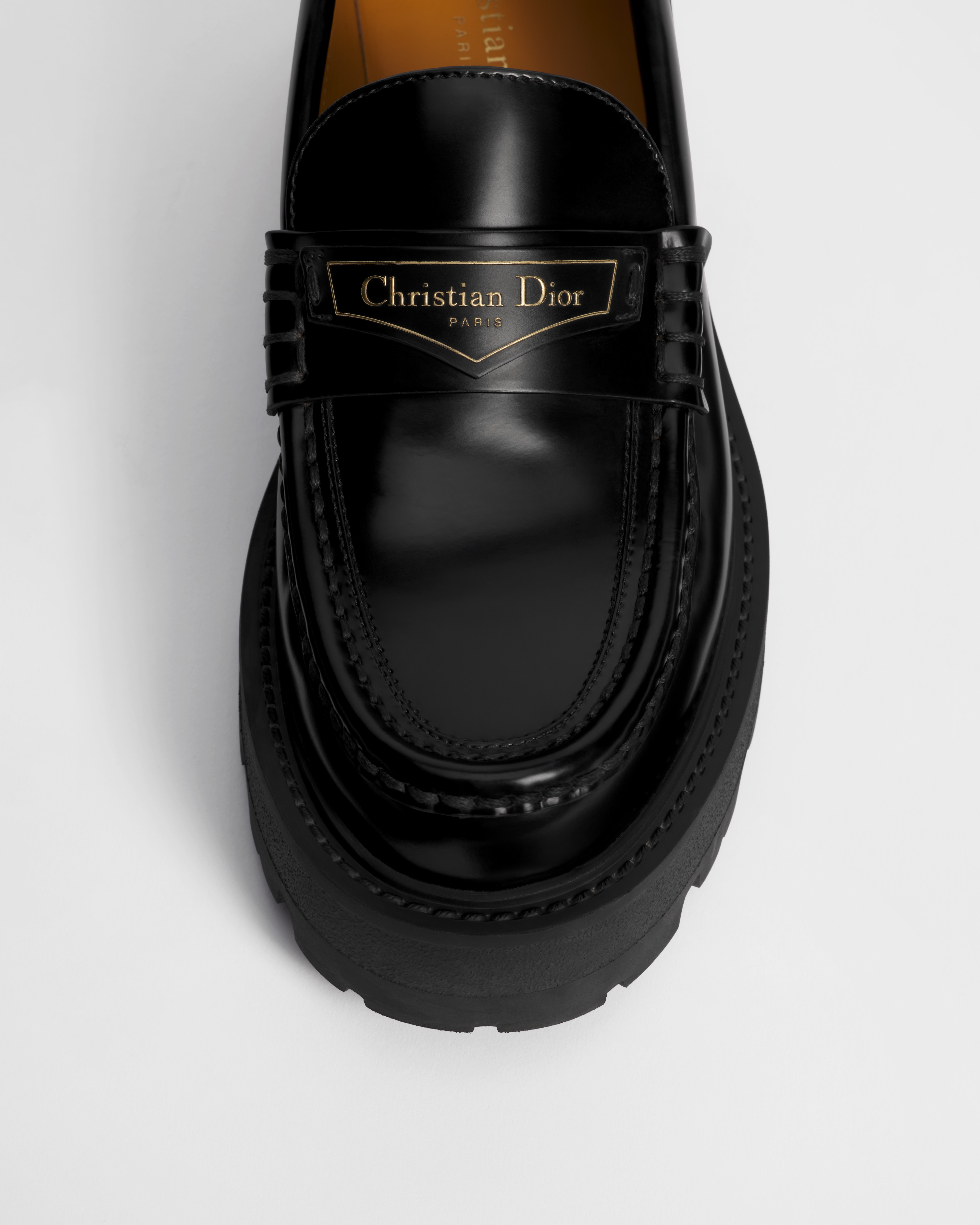 Dior Boy Platform Loafer Black Brushed Calfskin E10