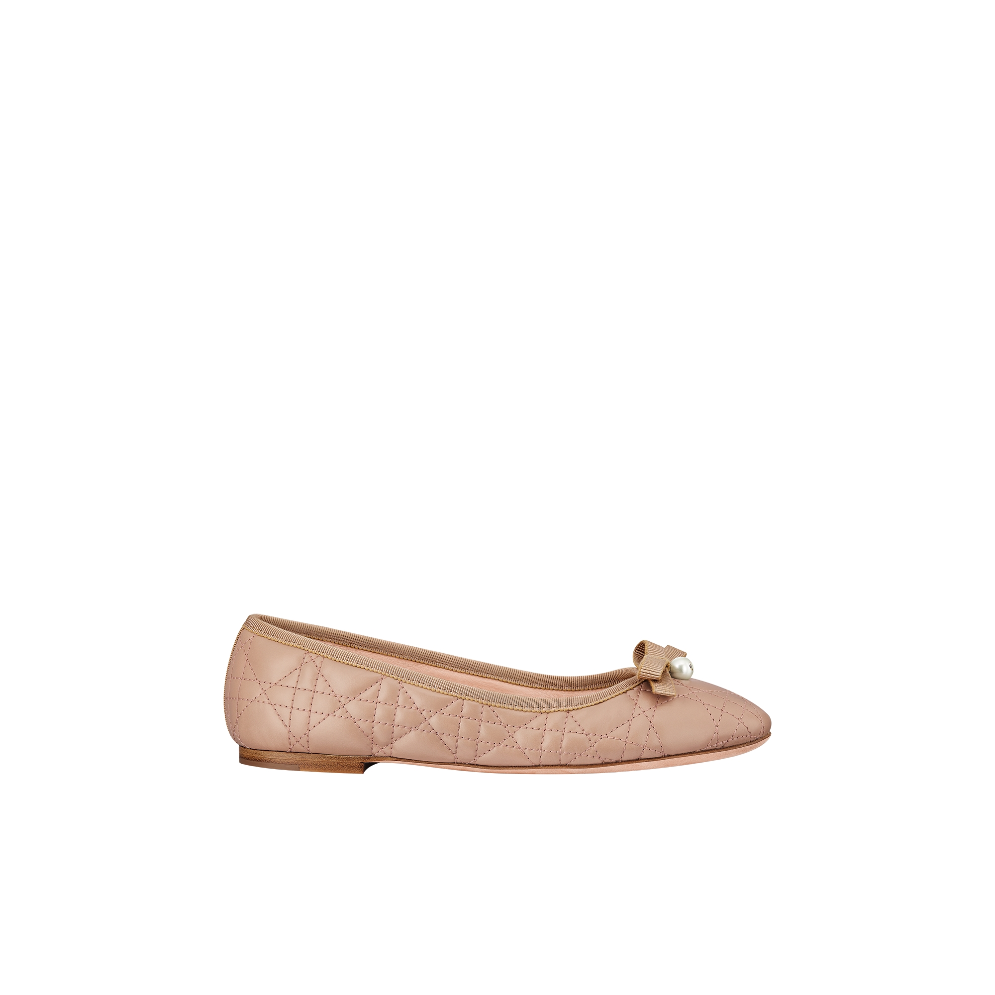 Dior Ballet Flat Nude Quilted Cannage Calfskin E02