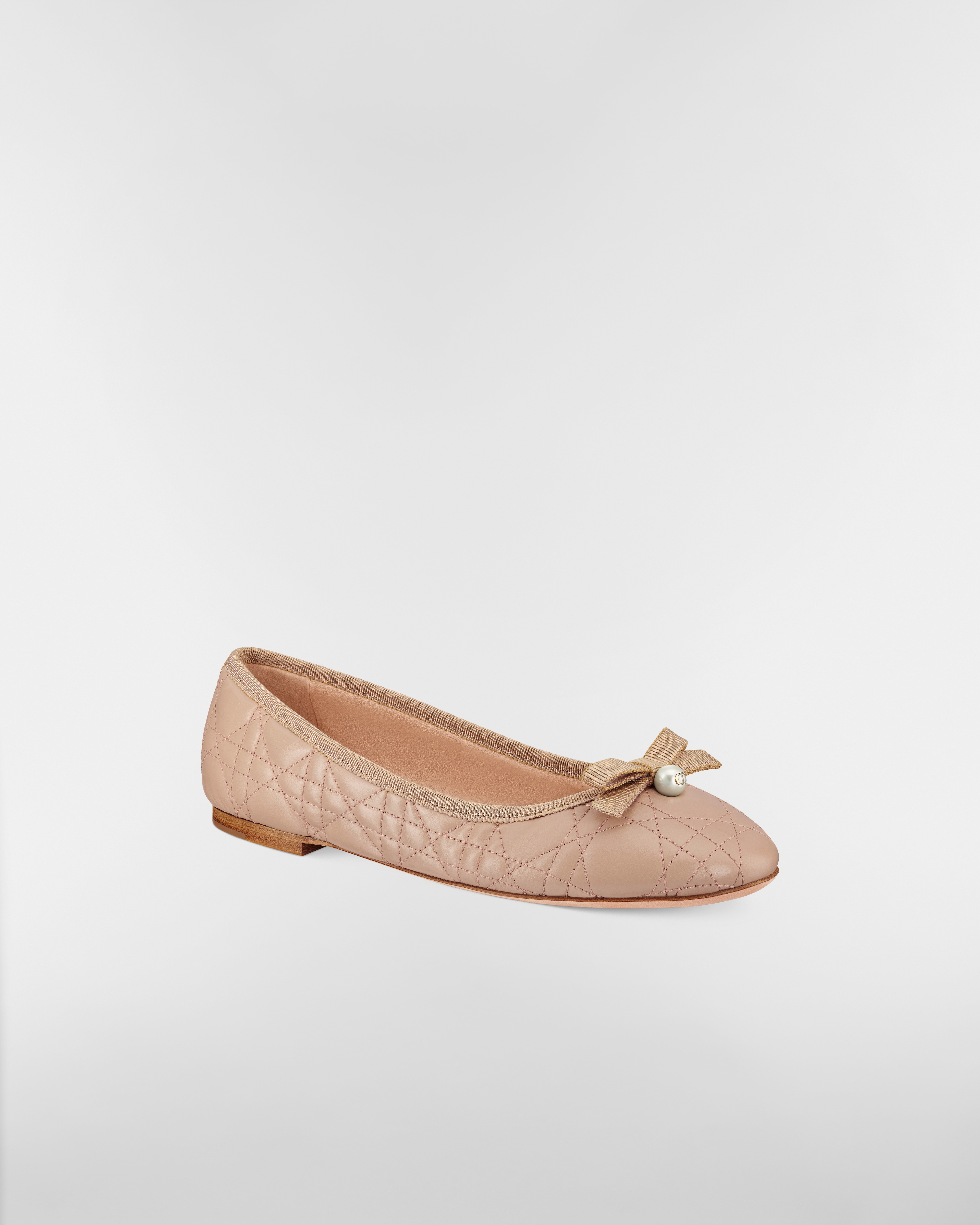 Dior Ballet Flat Nude Quilted Cannage Calfskin E03