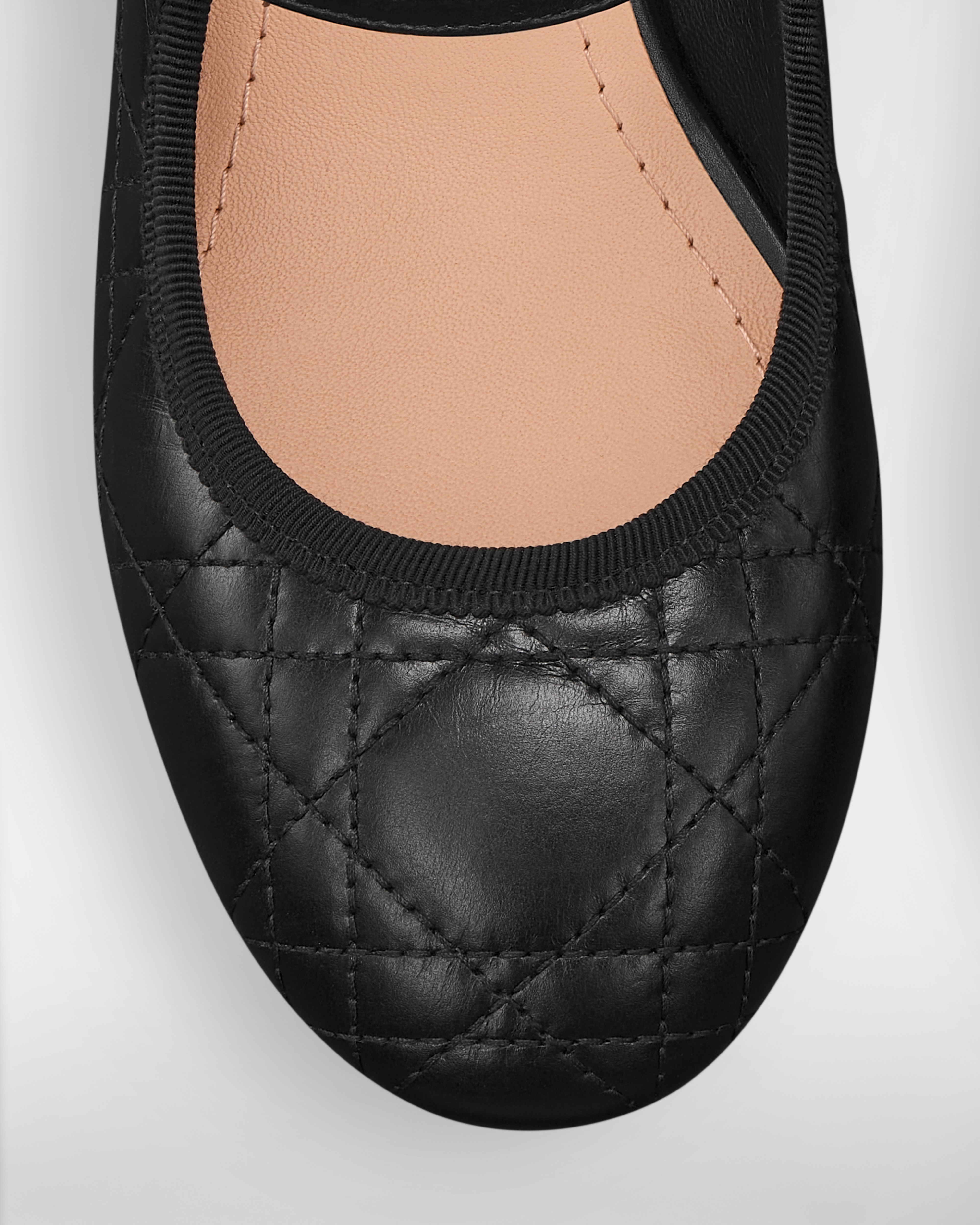 รองเท้าส้นสูงปิดส้น Dior Ballet หนังลูกวัวควิลท์ลาย Cannage สีดำ E09