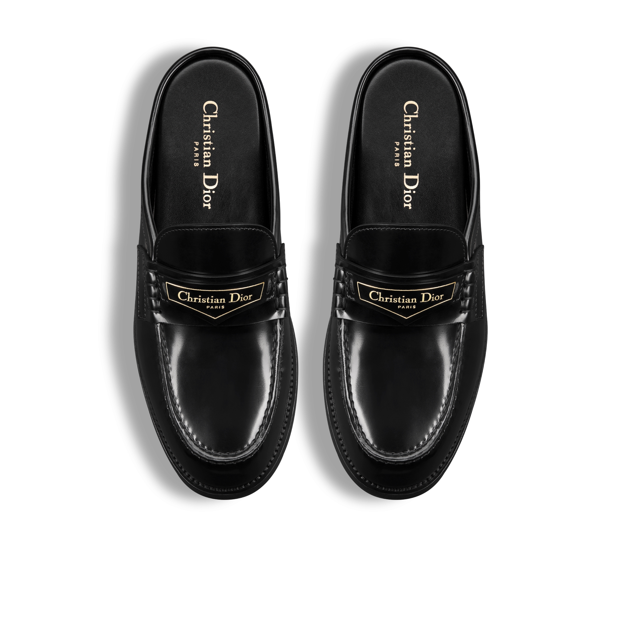 Mule Dior Boy Cuir de veau brossé noir E06