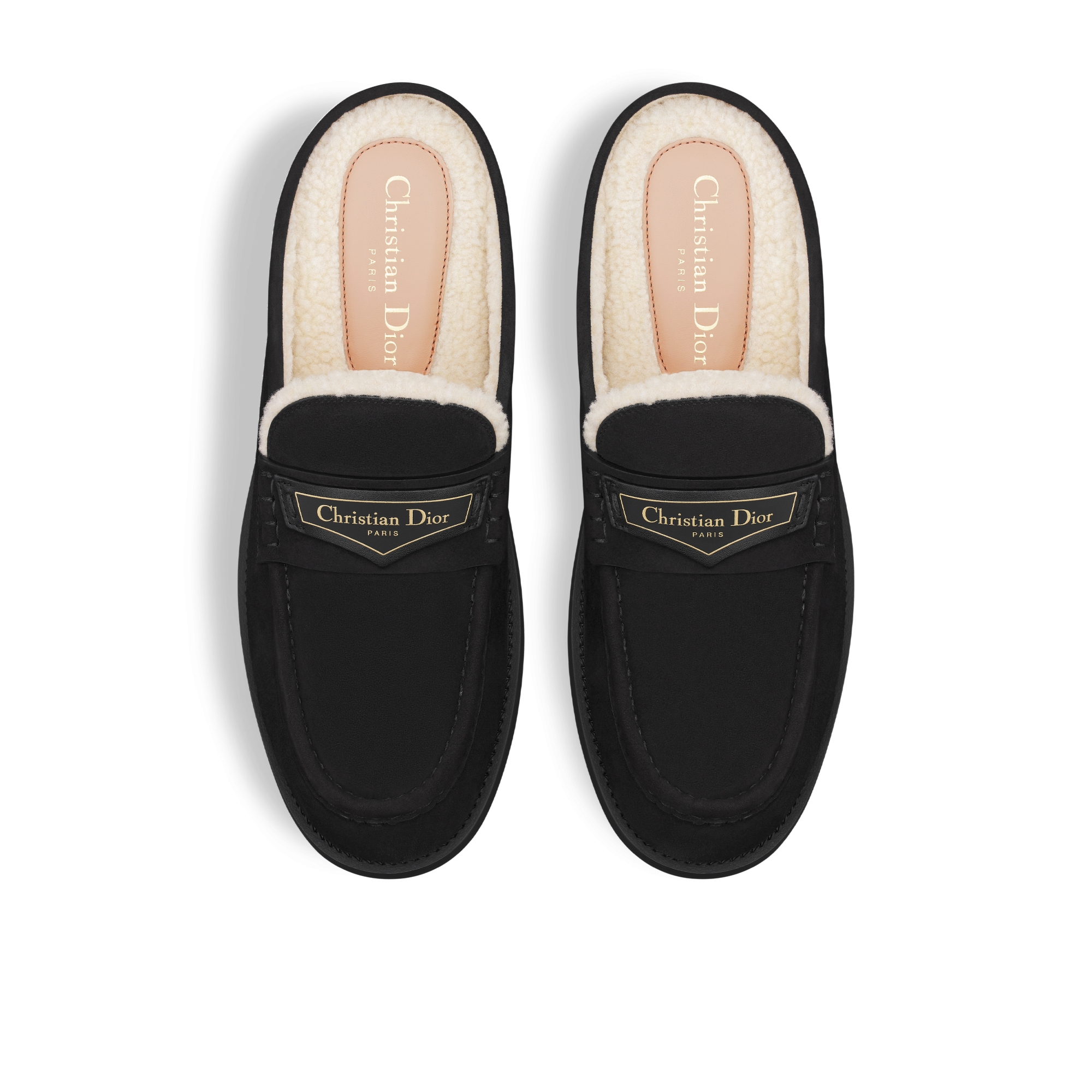 Dior Boy 뮬 블랙 스웨이드 염소 가죽 E06