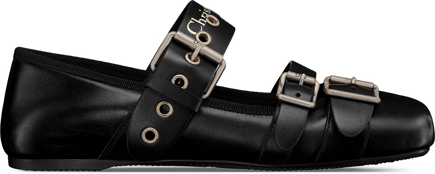 DIOR バレエシューズ ディオール225-230ストラップ付きパンプス