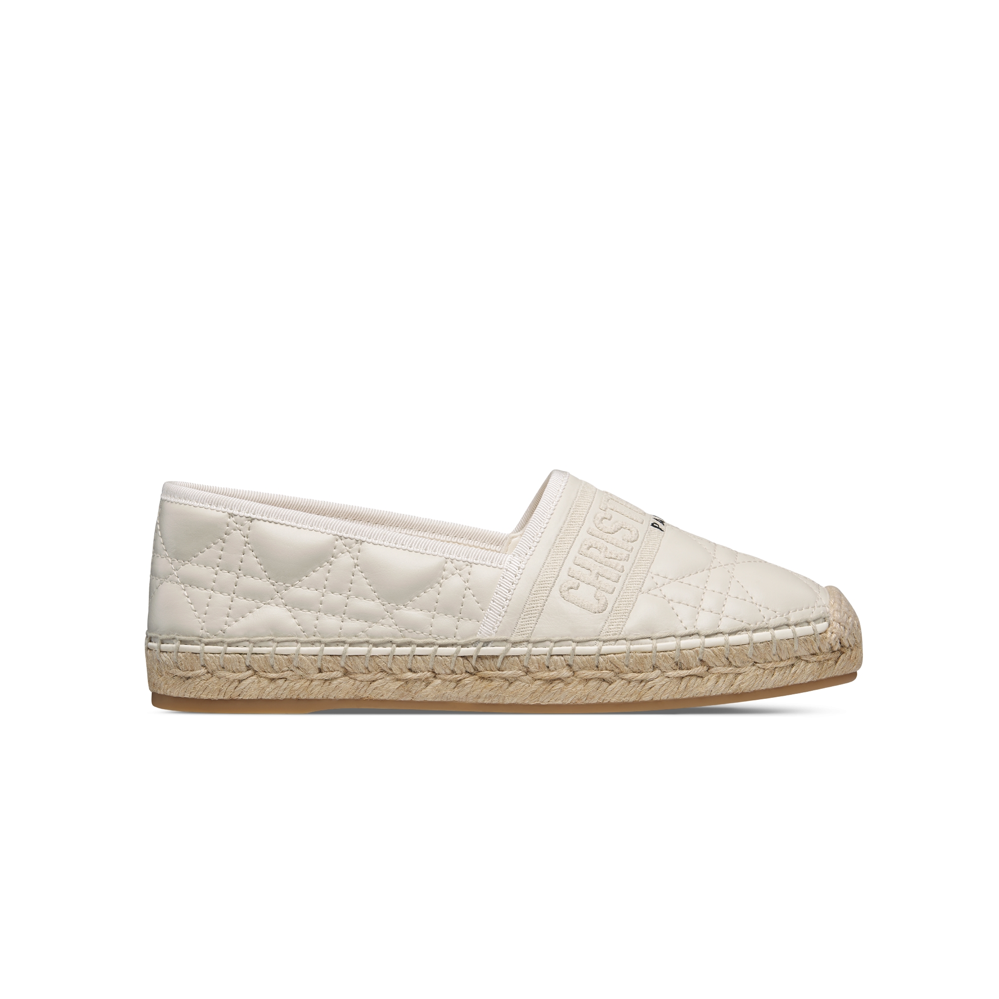 Dior Granville Espadrille White Quilted Cannage Calfskin | DIOR