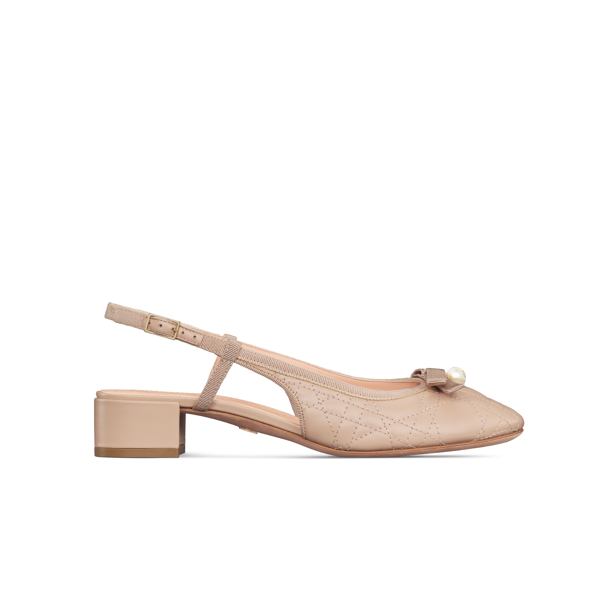 Dior Ballet Slingback Pump Nude Quilted Cannage Calfskin E02