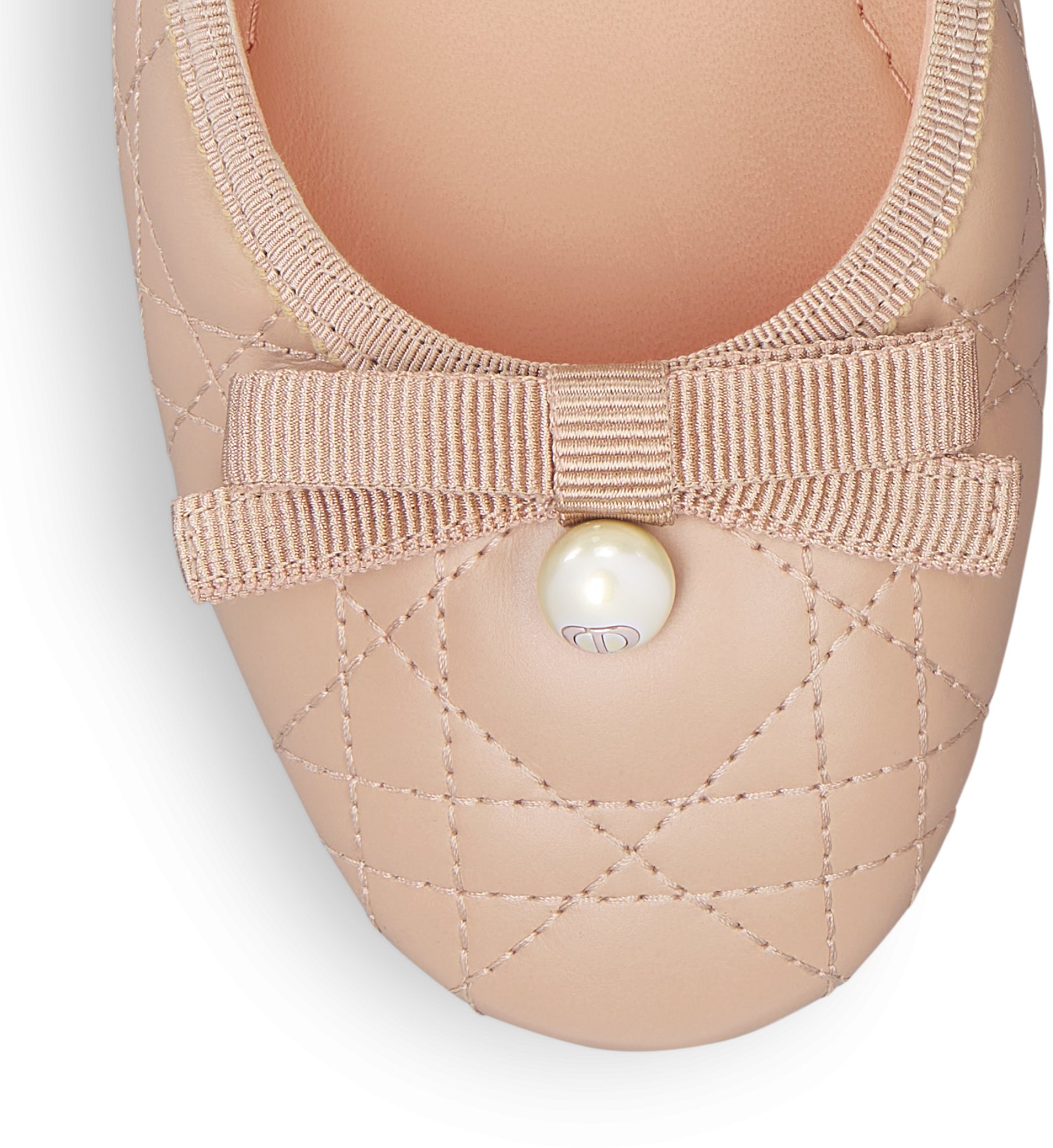 CD Ballet Slingback Pump 50MM In Nude Quilted Calfskin 111028