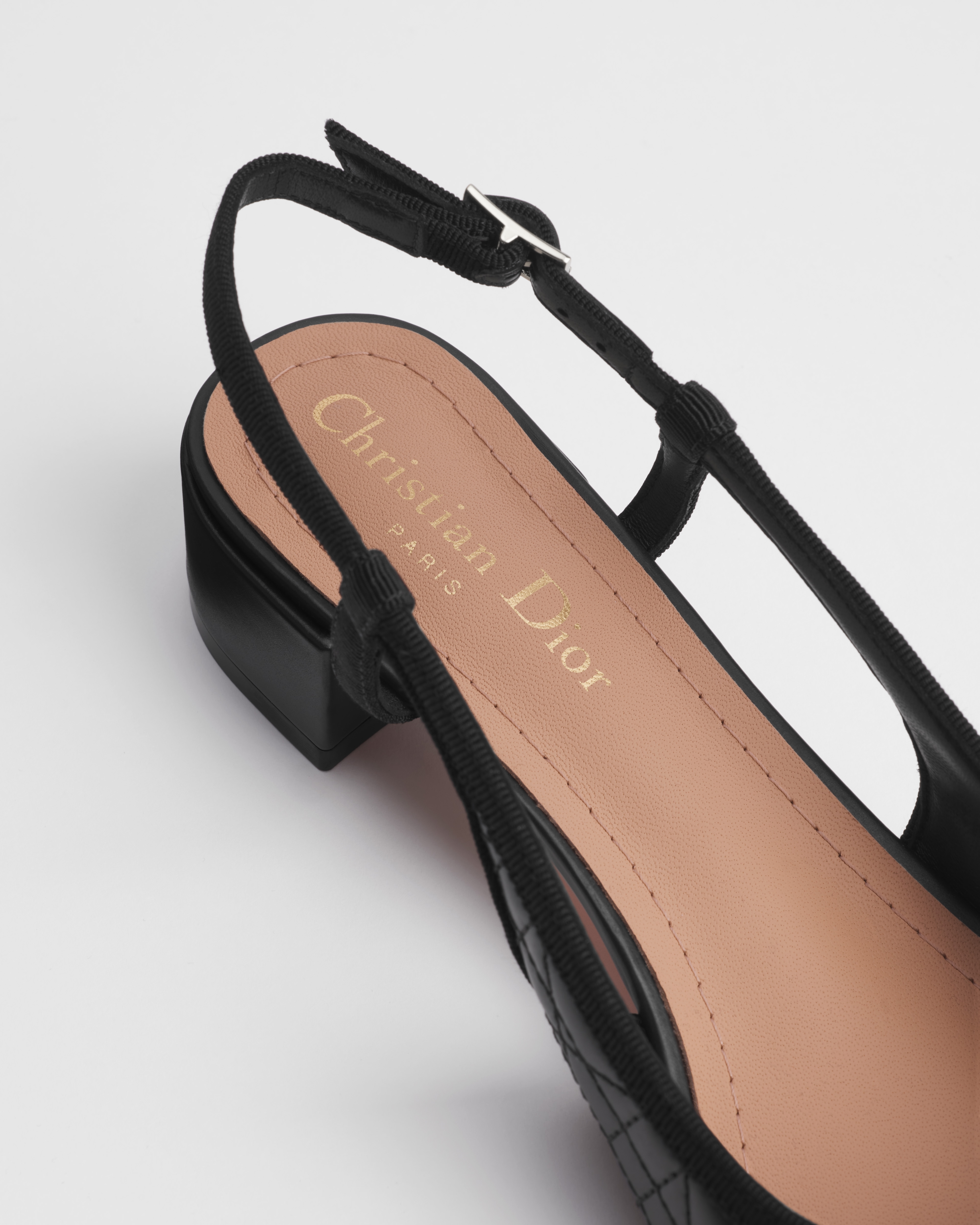 Dior Ballet Slingback Pump Black Quilted Cannage Calfskin E09