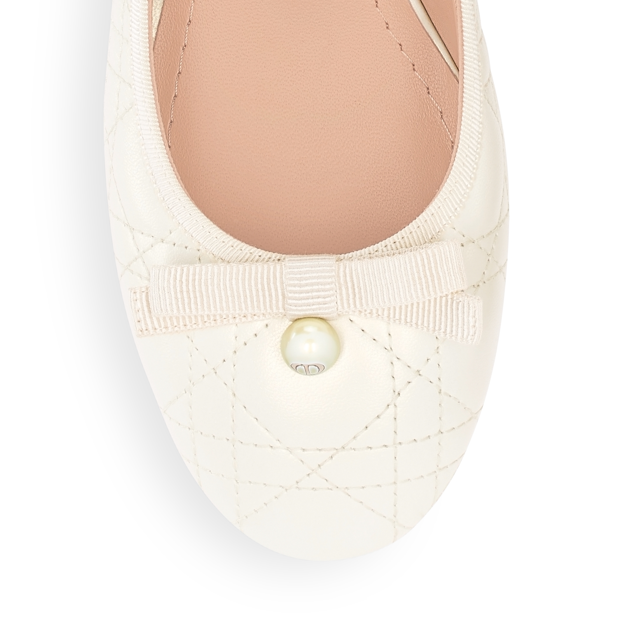Dior Ballet Slingback Pump Pearlescent White Cannage Lambskin E09
