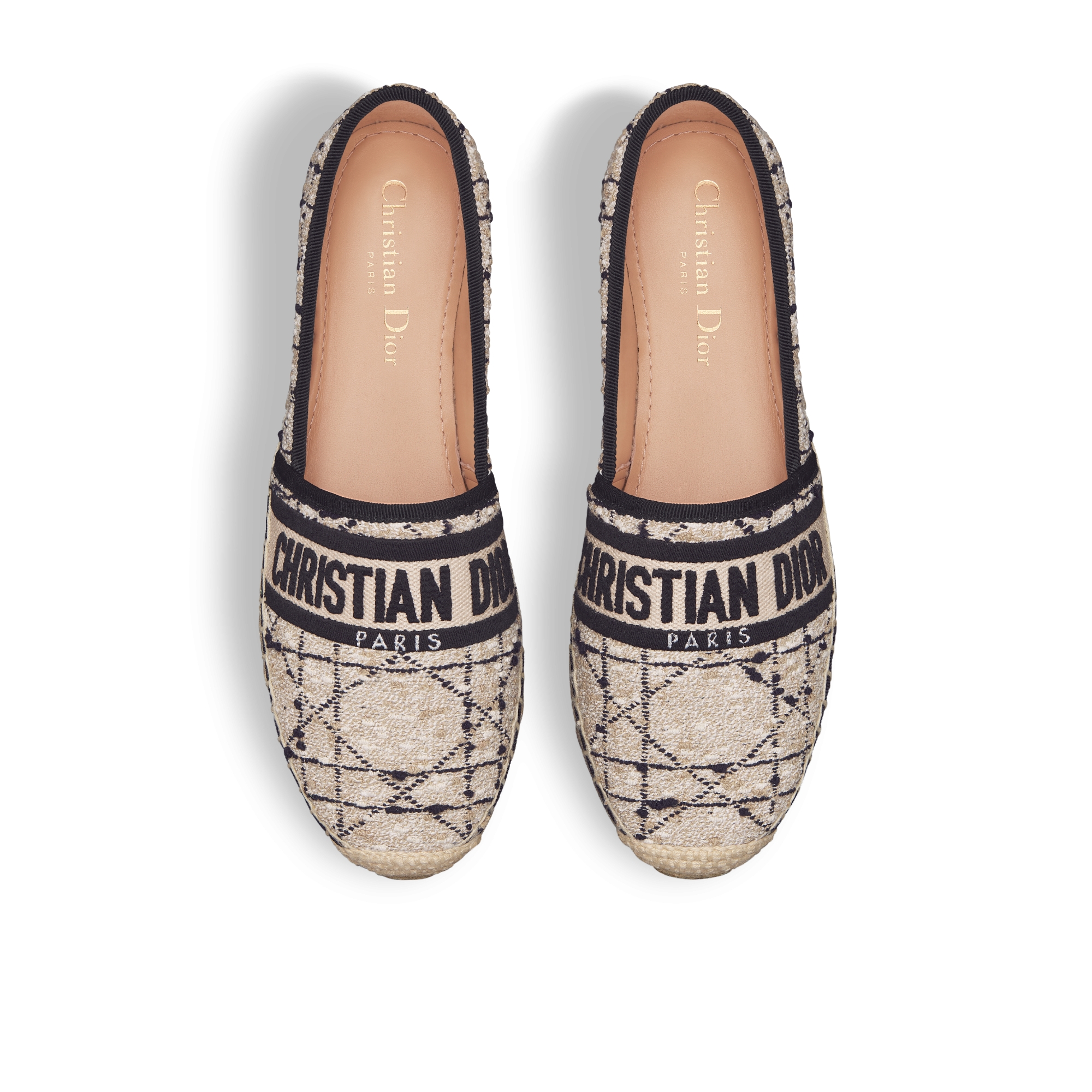 GRANVILLE ESPADRILLE MULE CAMEL BEIGE QUILTED CANNAGE CALFSKIN