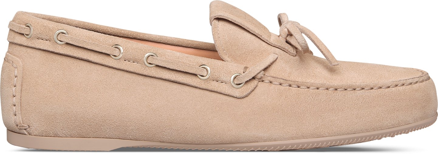 Miss Dior Street Loafer Profile view Nude Suede Calfskin