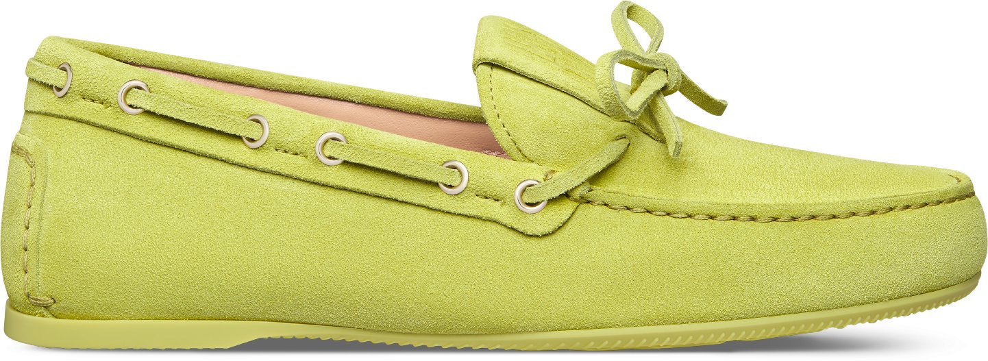 Miss Dior Street Loafer Profile view Peridot Green Suede Calfskin