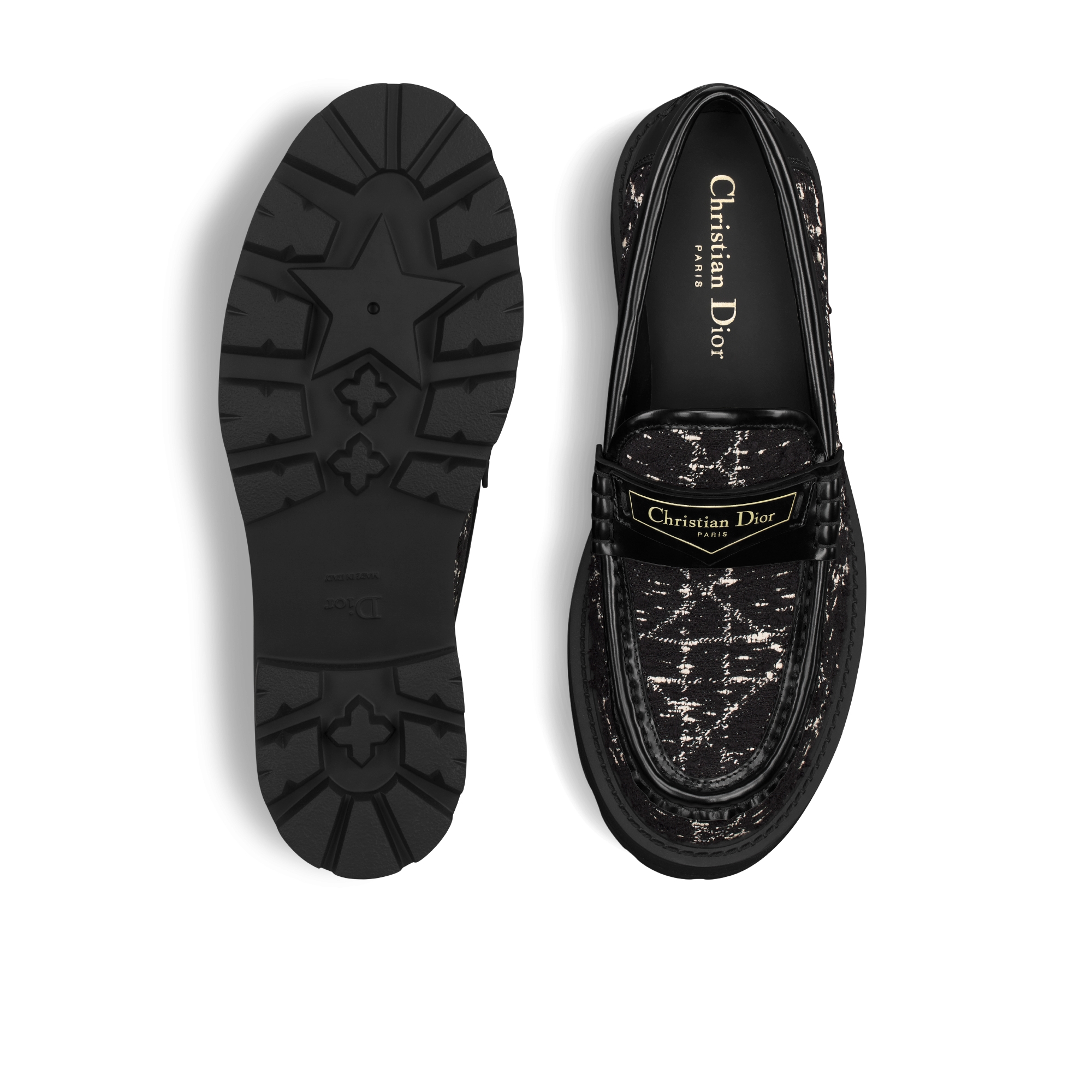 Dior Boy プラットフォーム ローファー Dior Boy Platform Loafer Black Brushed Calfskin | DIOR