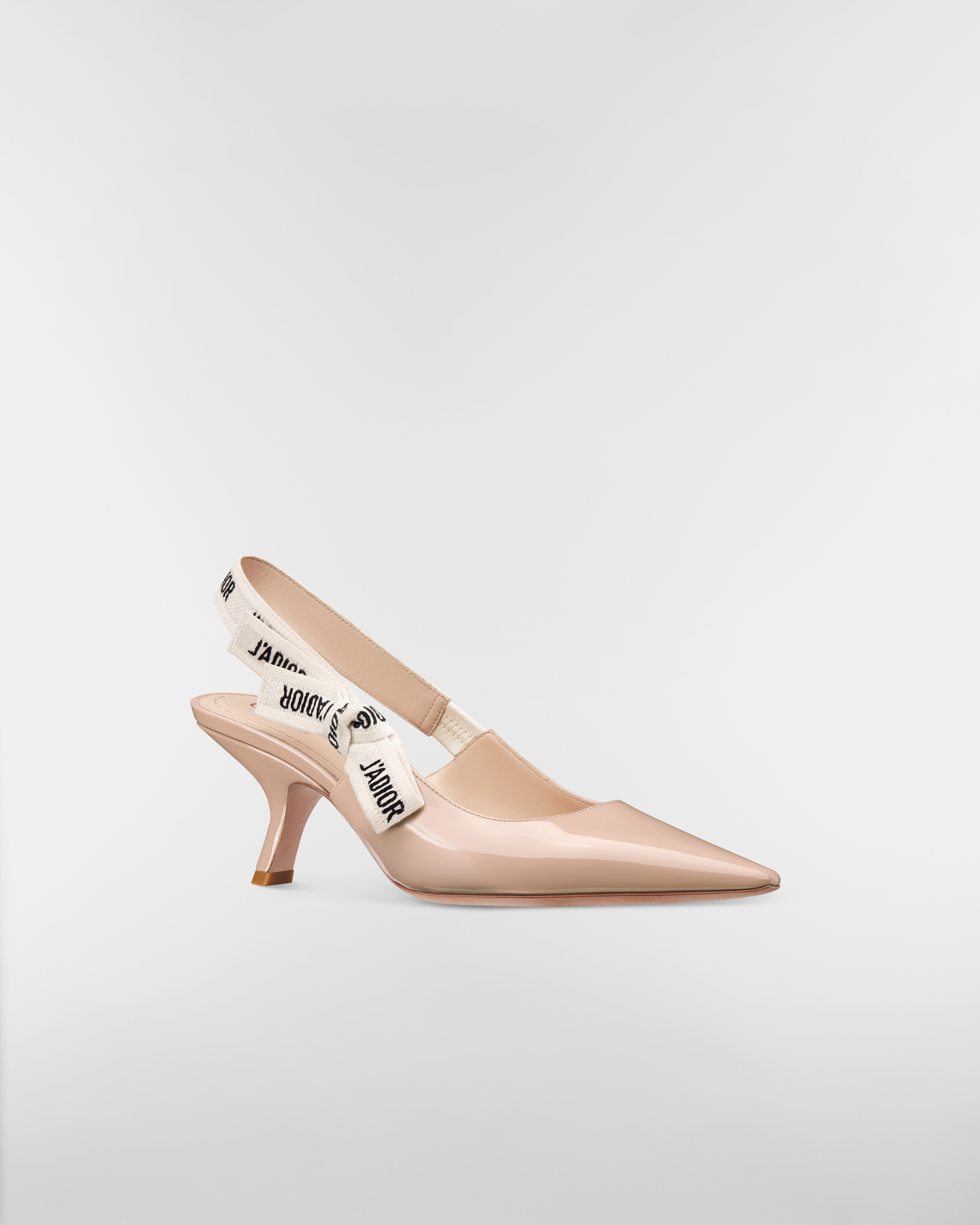 J'Adior 슬링백 펌프스 누드 페이턴트 송아지 가죽 E03