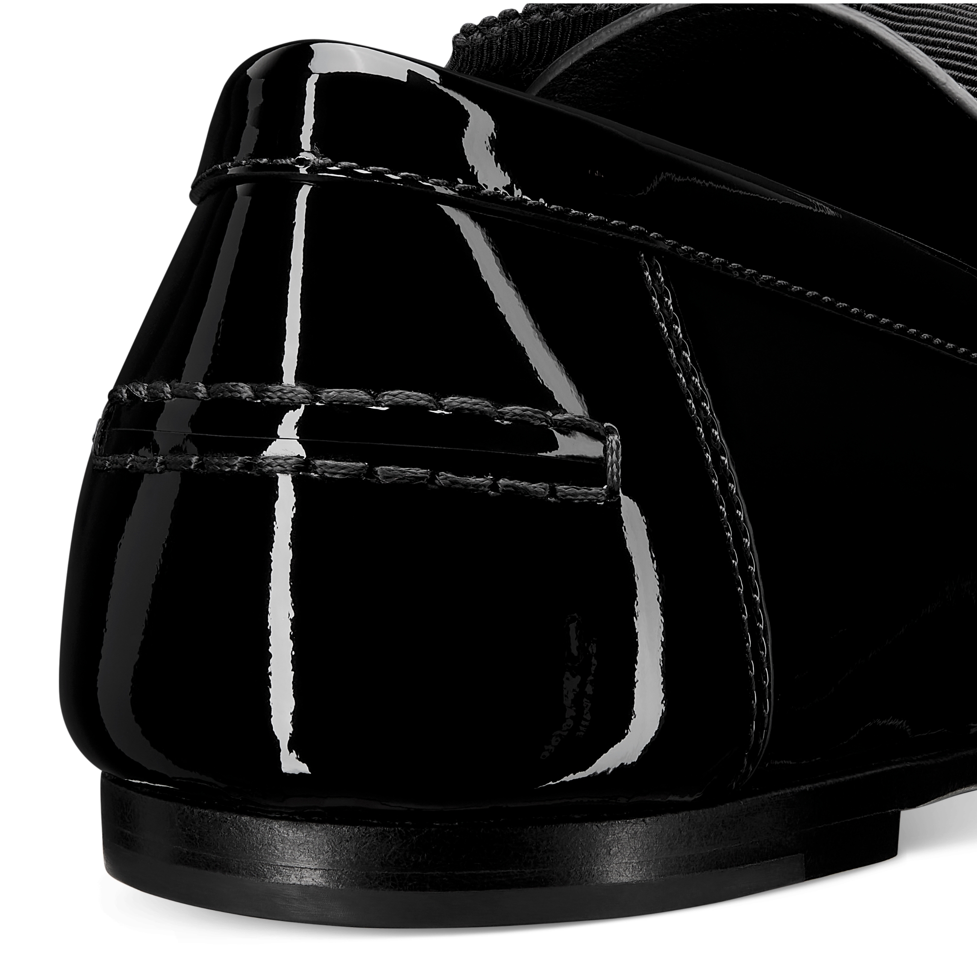 Diorissimo Loafer Kalbslackleder und Ripsband in Schwarz E09