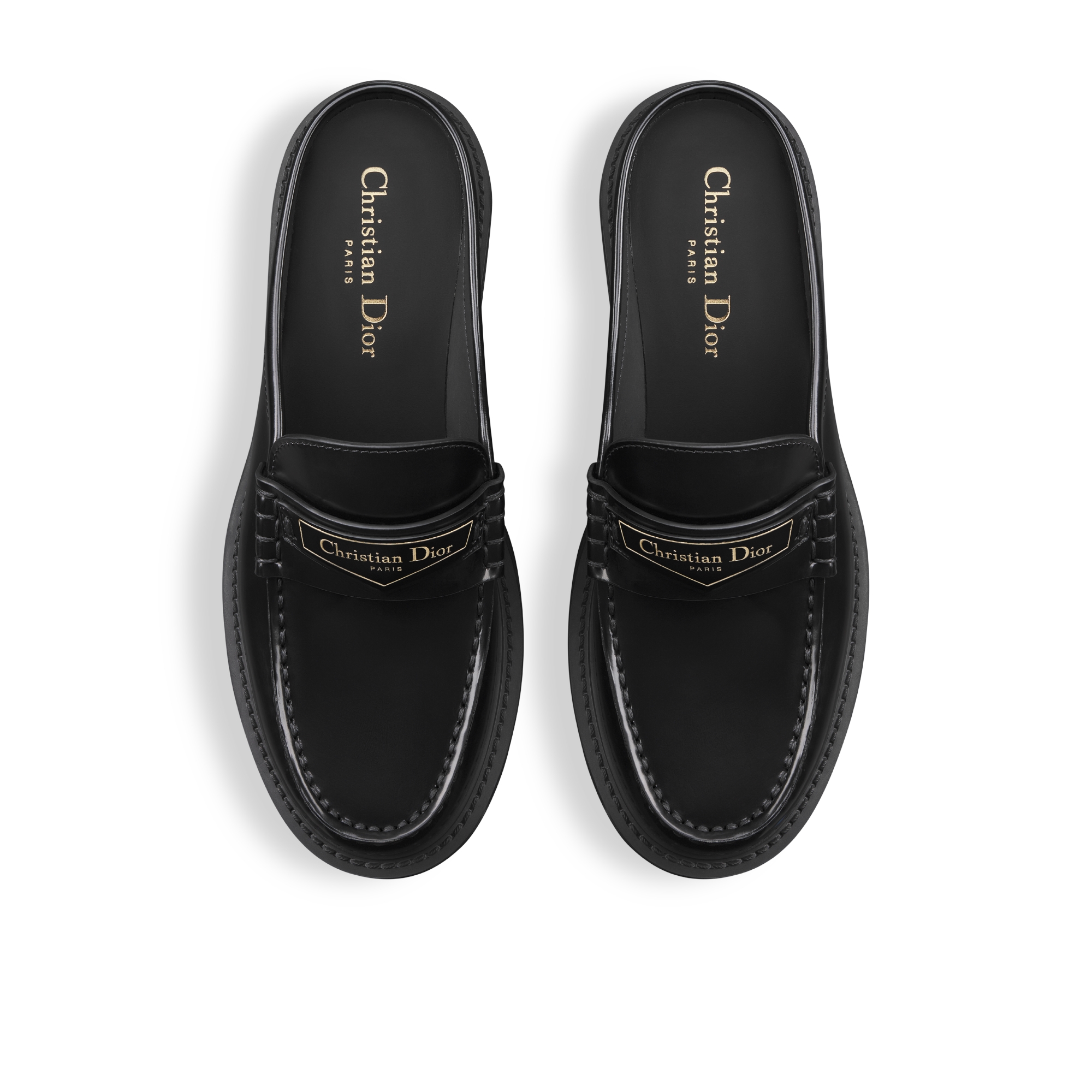 Dior Boy-muiltje Zwart geborsteld kalfsleer E06