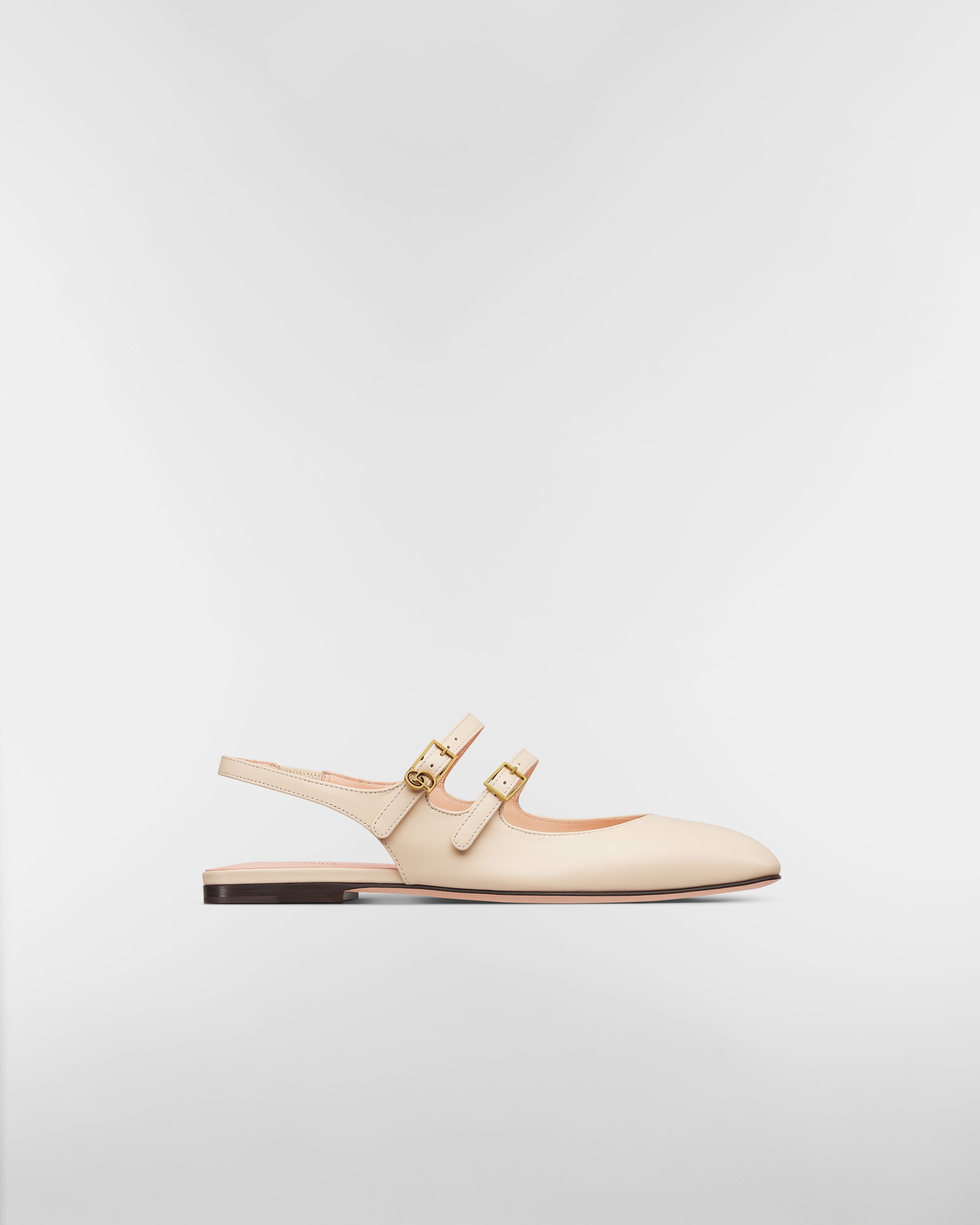 Dior Chérie Slingback Flat Light Biscuit Supple Calfskin E02