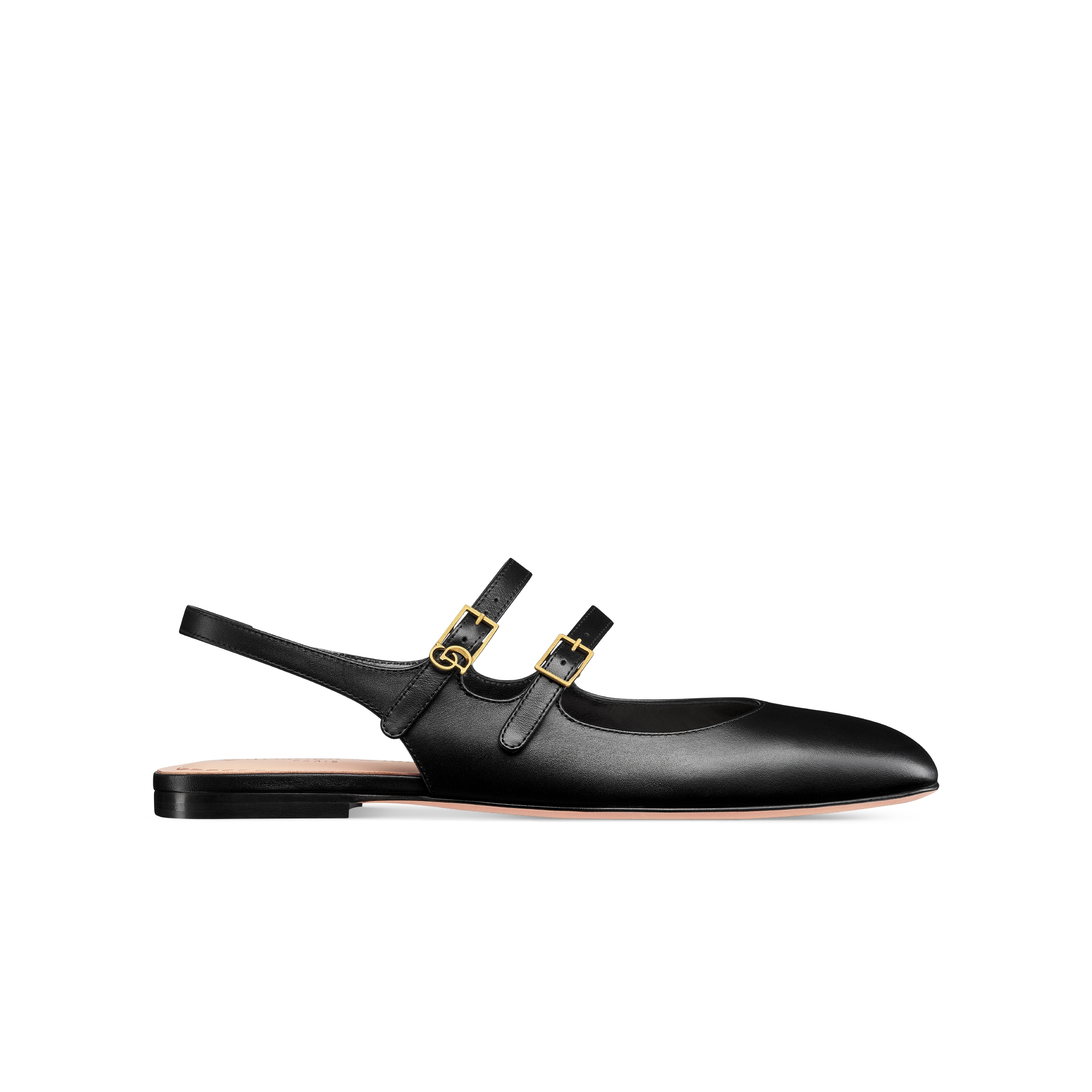 Dior Chérie Slingback Flat Black Supple Calfskin E02