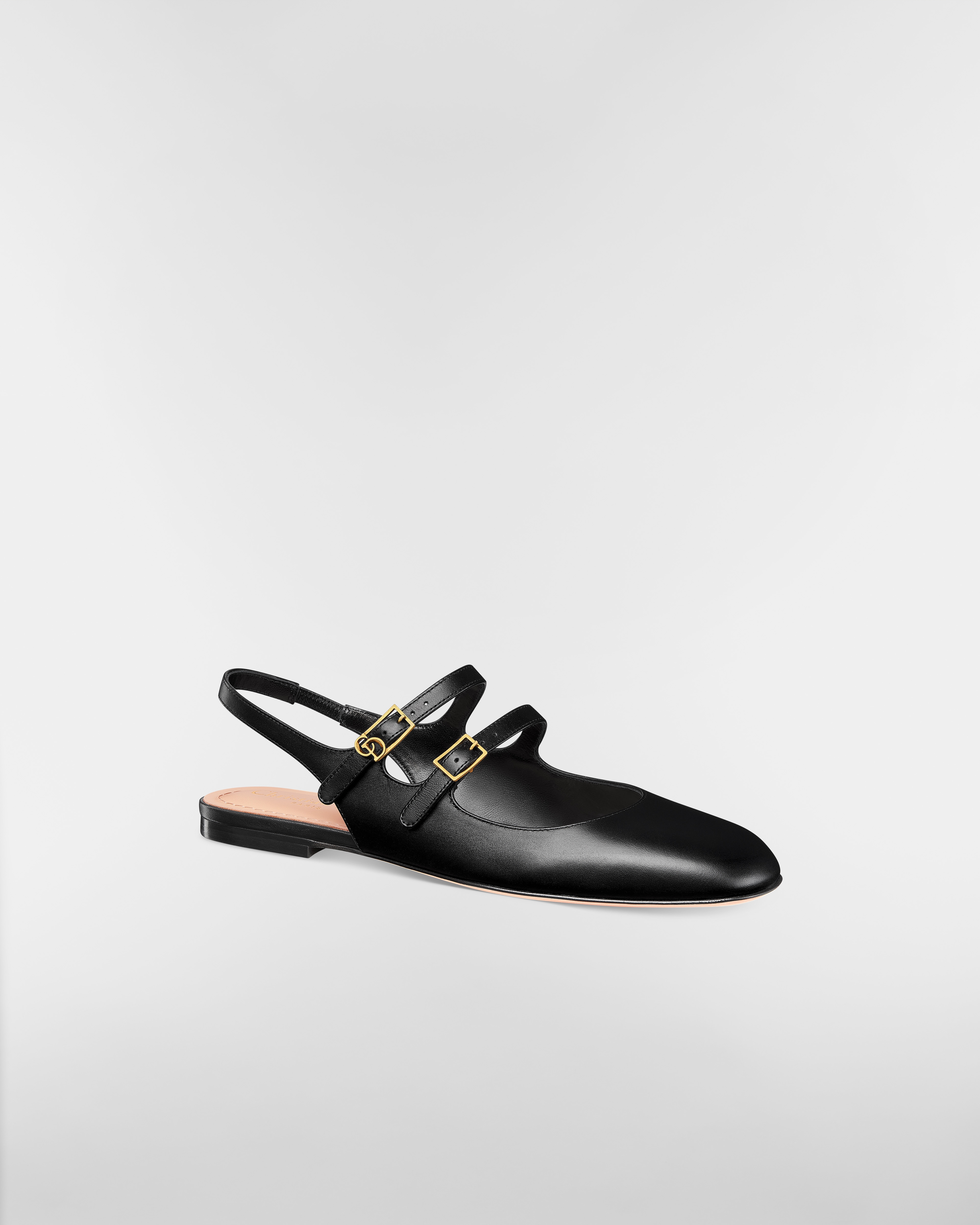 Dior Chérie Slingback Flat Black Supple Calfskin E03
