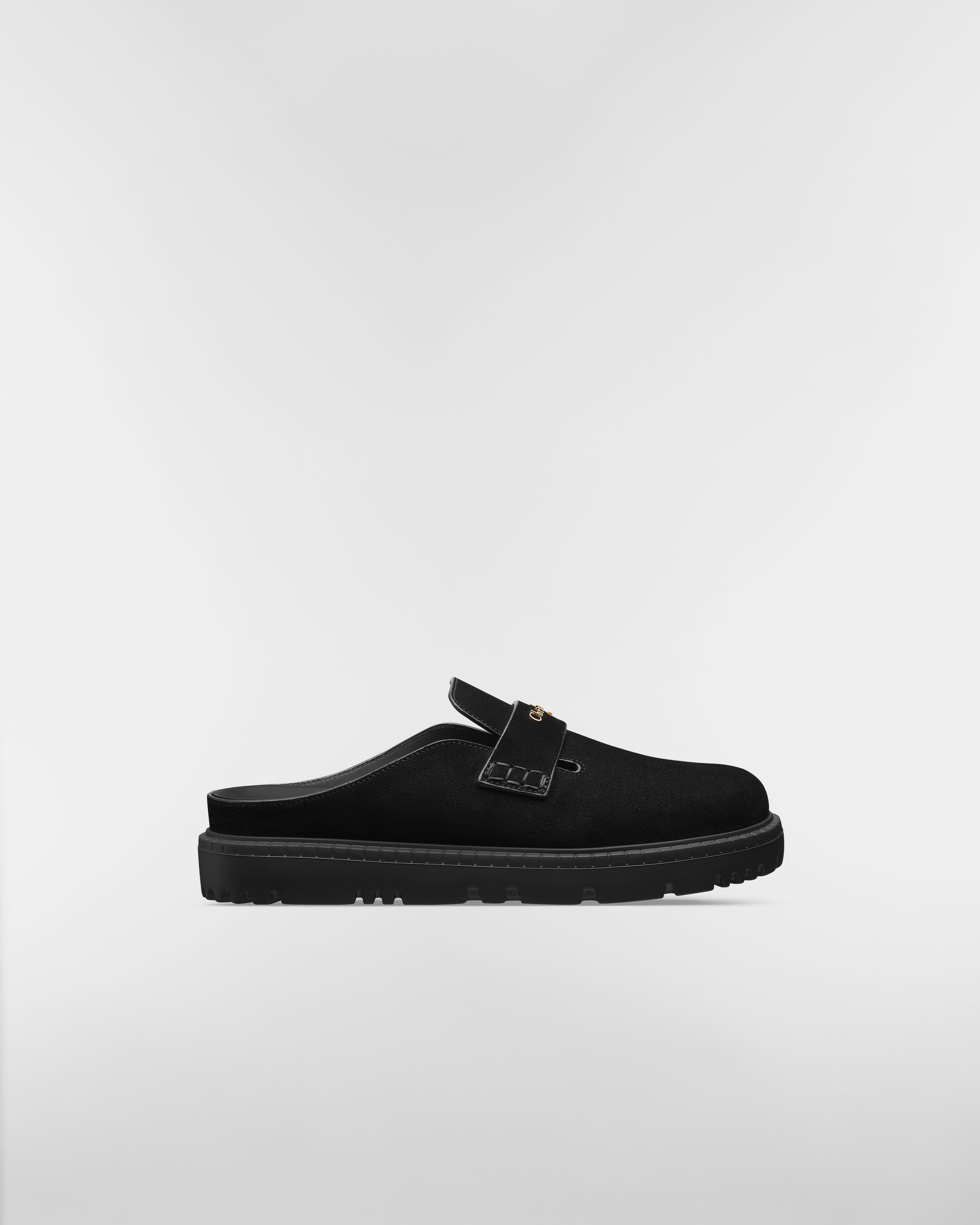 Sabot Dior Boy Pelle di vitello scamosciata nera E02