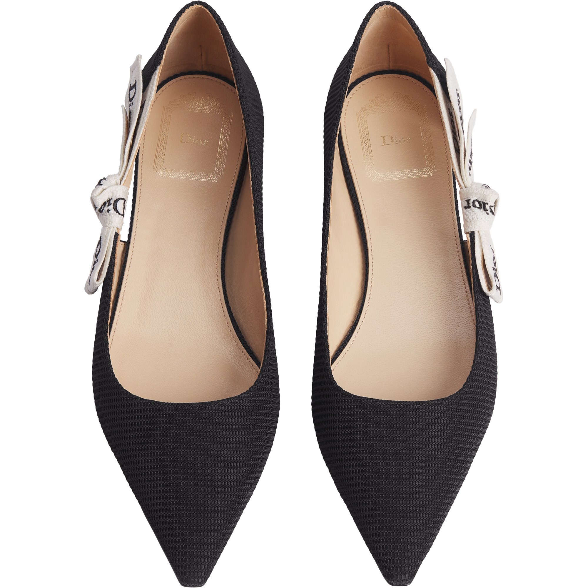 J'Adior Ballet Flat Black Technical Fabric E06