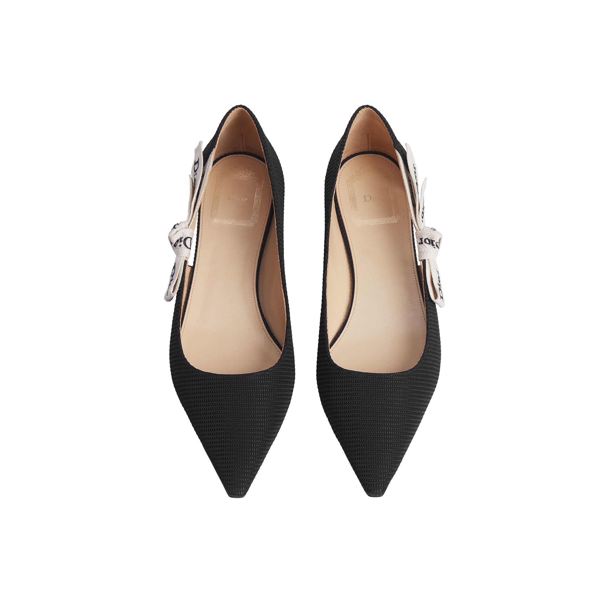 J'Adior Ballet Flat Black Technical Fabric E06