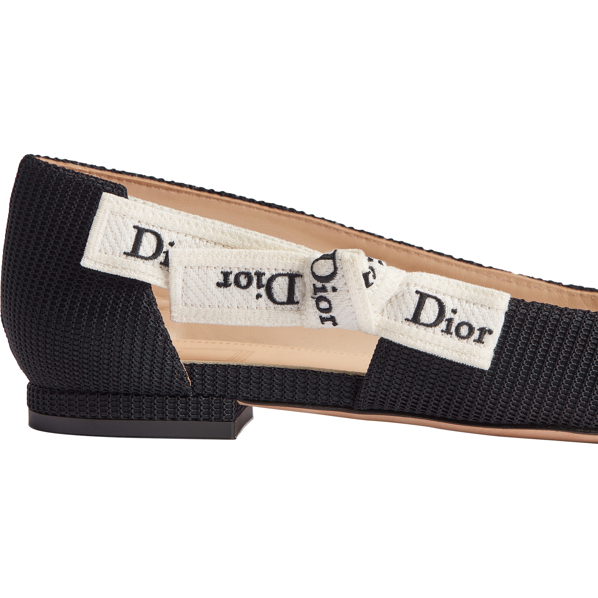 J'Adior Ballet Flat Black Technical Fabric E09